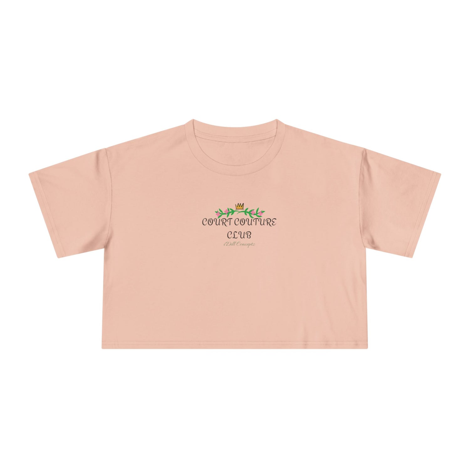 Women's Cropped Tee - Pickleball Court Couture Club Design