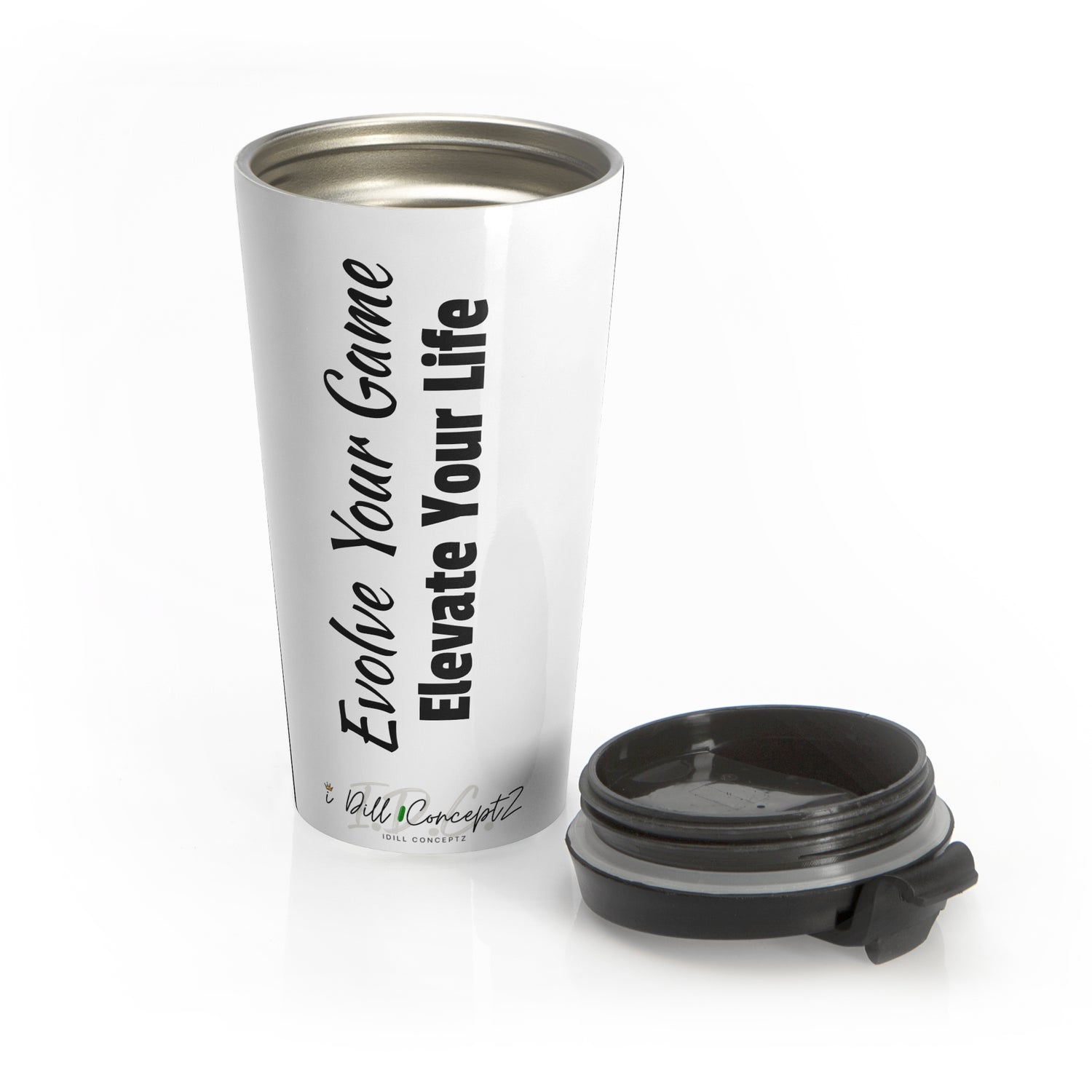 Pickleball Travel Mug - 'Evolve Your Game Elevate Your Life' Design