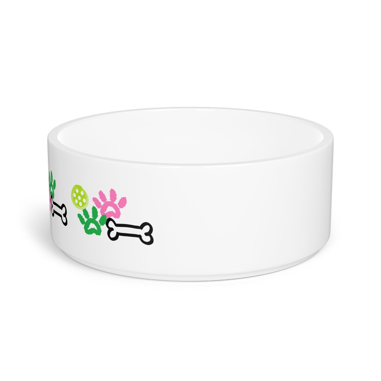 Pet Bowl - Pickleball and Dog Paw Design - Unique Pet Gift