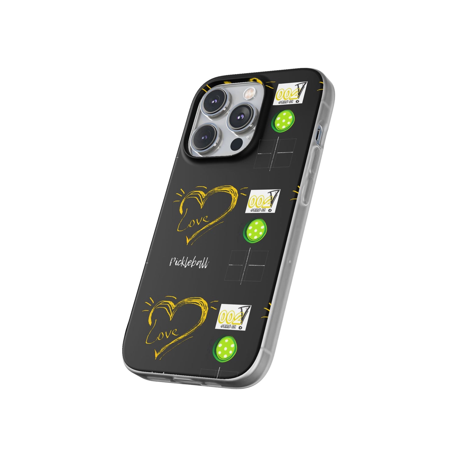 Pickleball Love Flexi iPhone Case - Stylish Phone Protection for Fashion-Forward Individuals