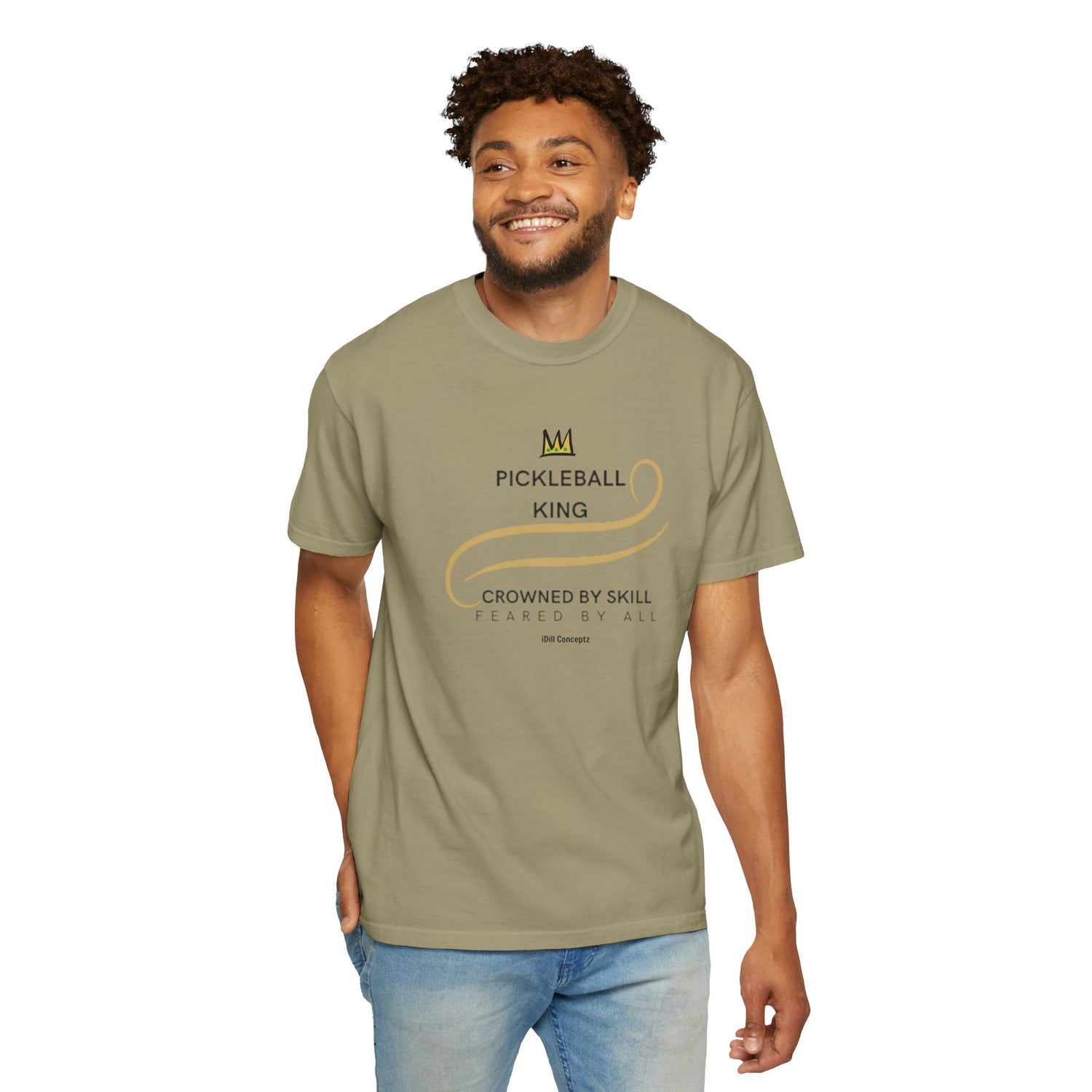 King of the Court Pickleball T-Shirt Apparel - Casual Graphic Tee for Men - Sports Lovers