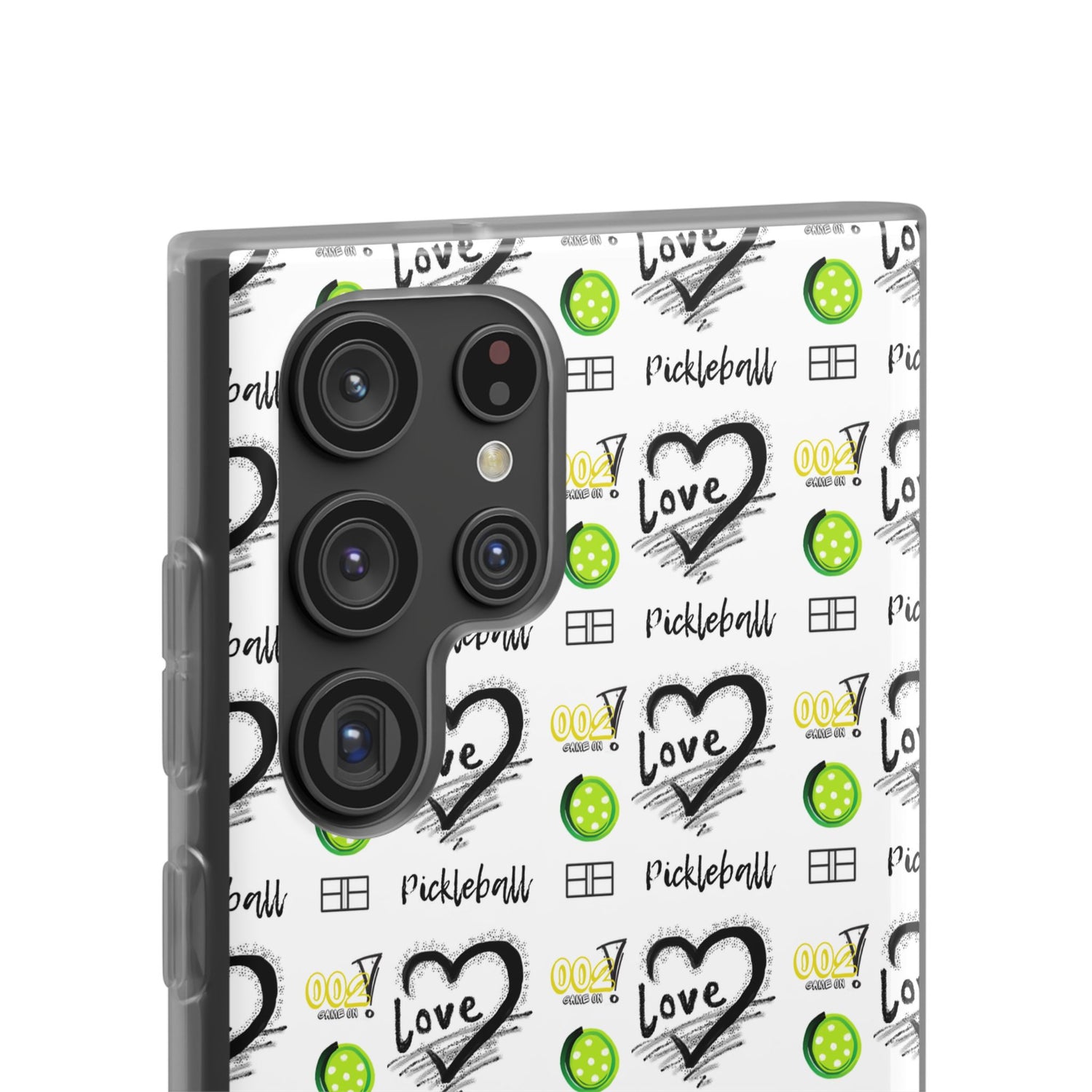 Pickleball Love Flexi Android Samsung Phone Case - Stylish Phone Protection for Fashion-Forward Individuals