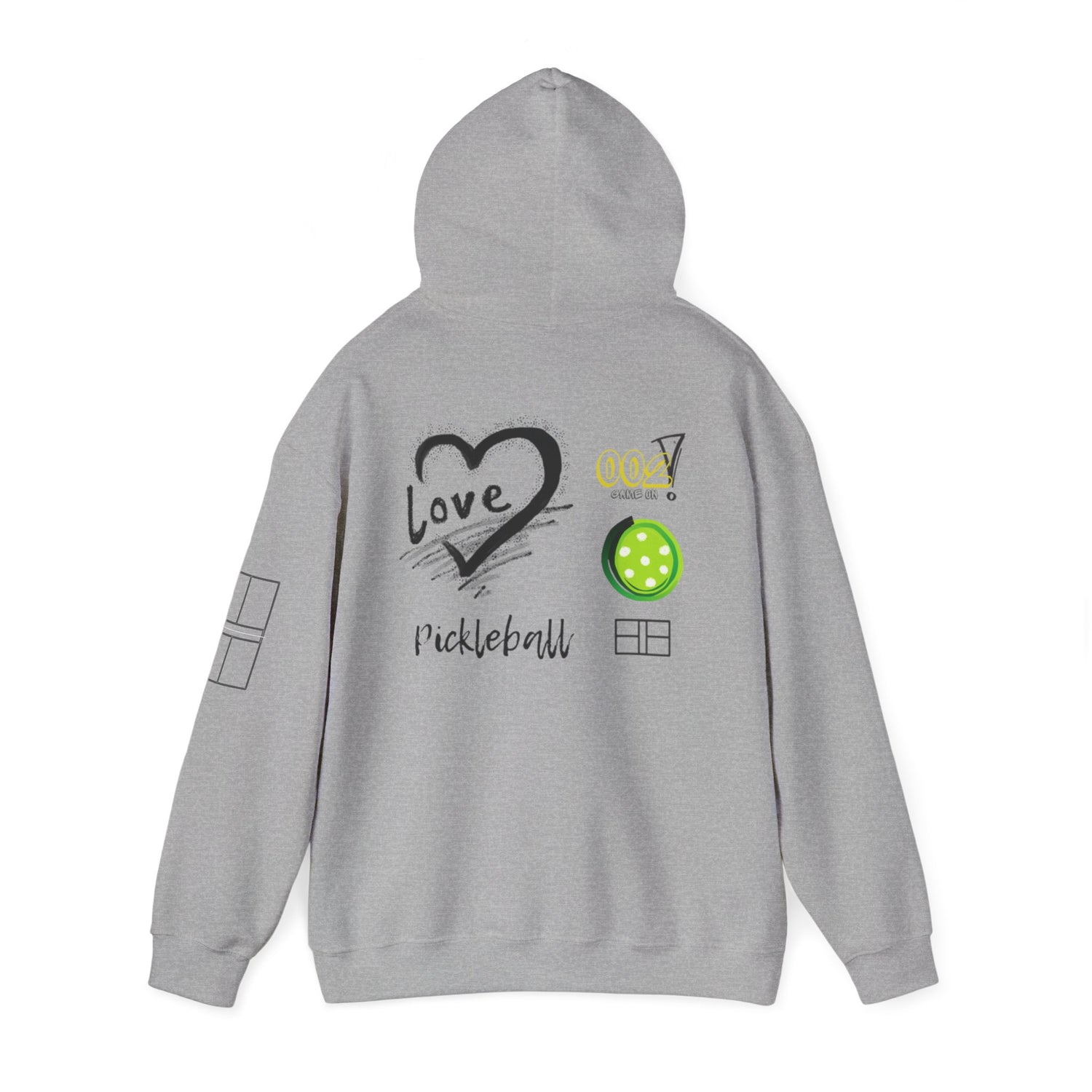 Unisex Pickleball Hoodie Sweatshirt Apparel - LOVE Pickleball