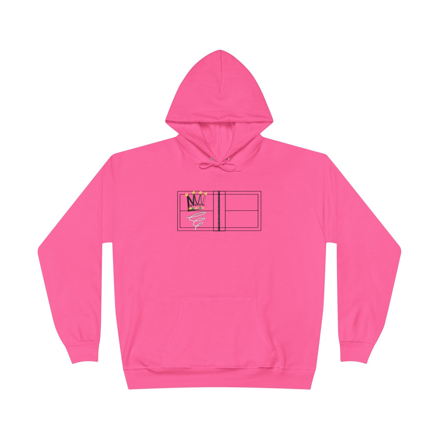 Pickleball Queen of the Court Design - EcoSmart Hoodie Sweatshirt for Women