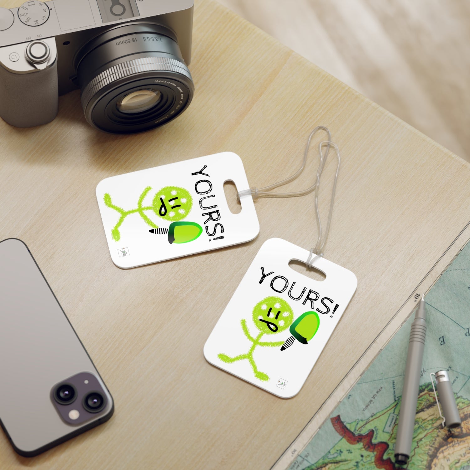 Playful Pickleball Luggage Tag - "YOURS!" Travel Accessories for Kids and Adults