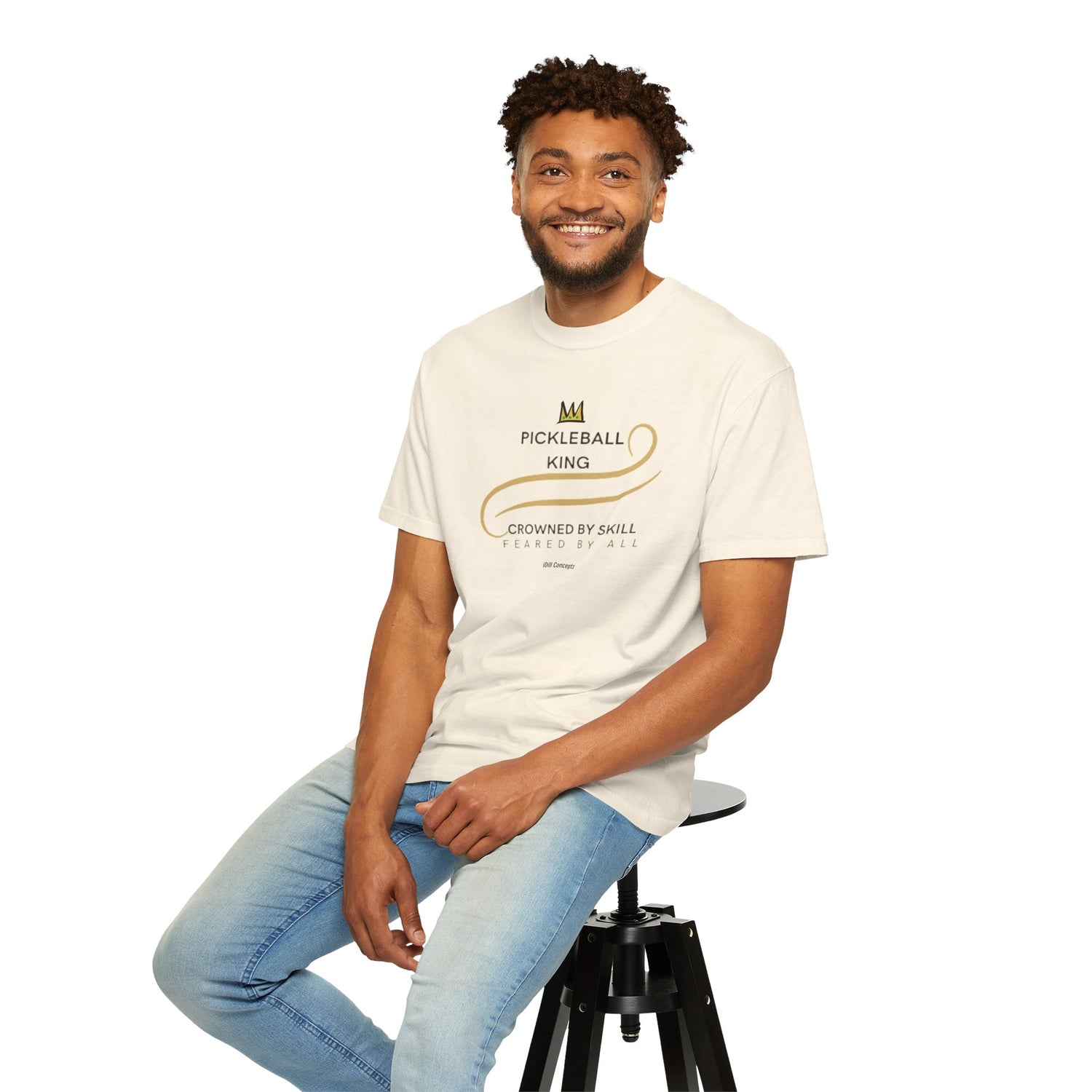 King of the Court Pickleball T-Shirt Apparel - Casual Graphic Tee for Men - Sports Lovers