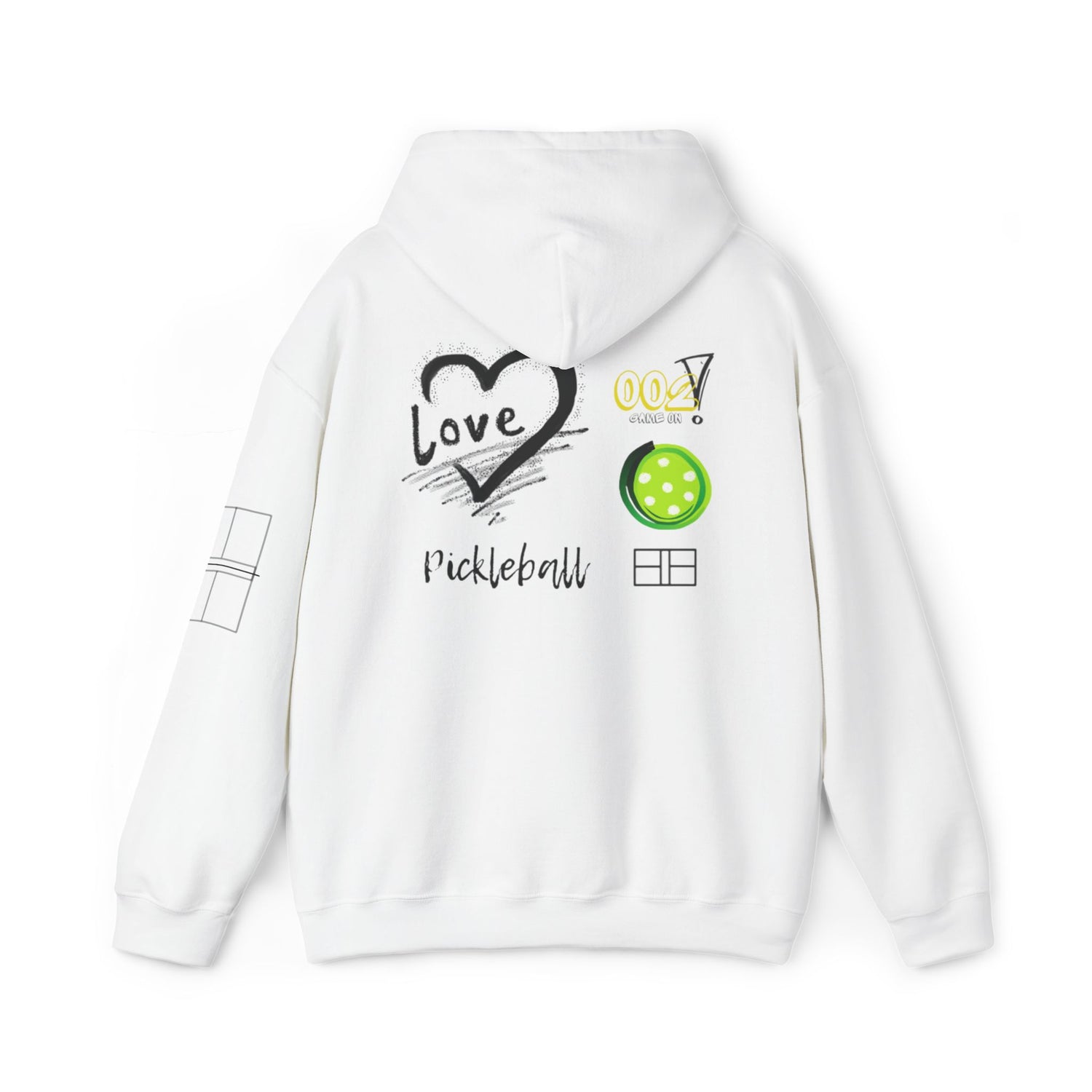 Unisex Pickleball Hoodie Sweatshirt Apparel - LOVE Pickleball