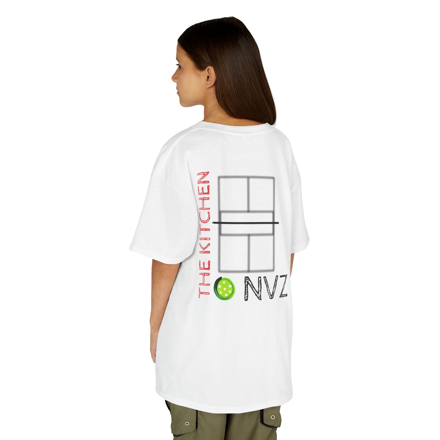 Kids NVZ Kitchen Pickleball Tee - Fun & Sporty Cotton T-Shirt for Young Athletes