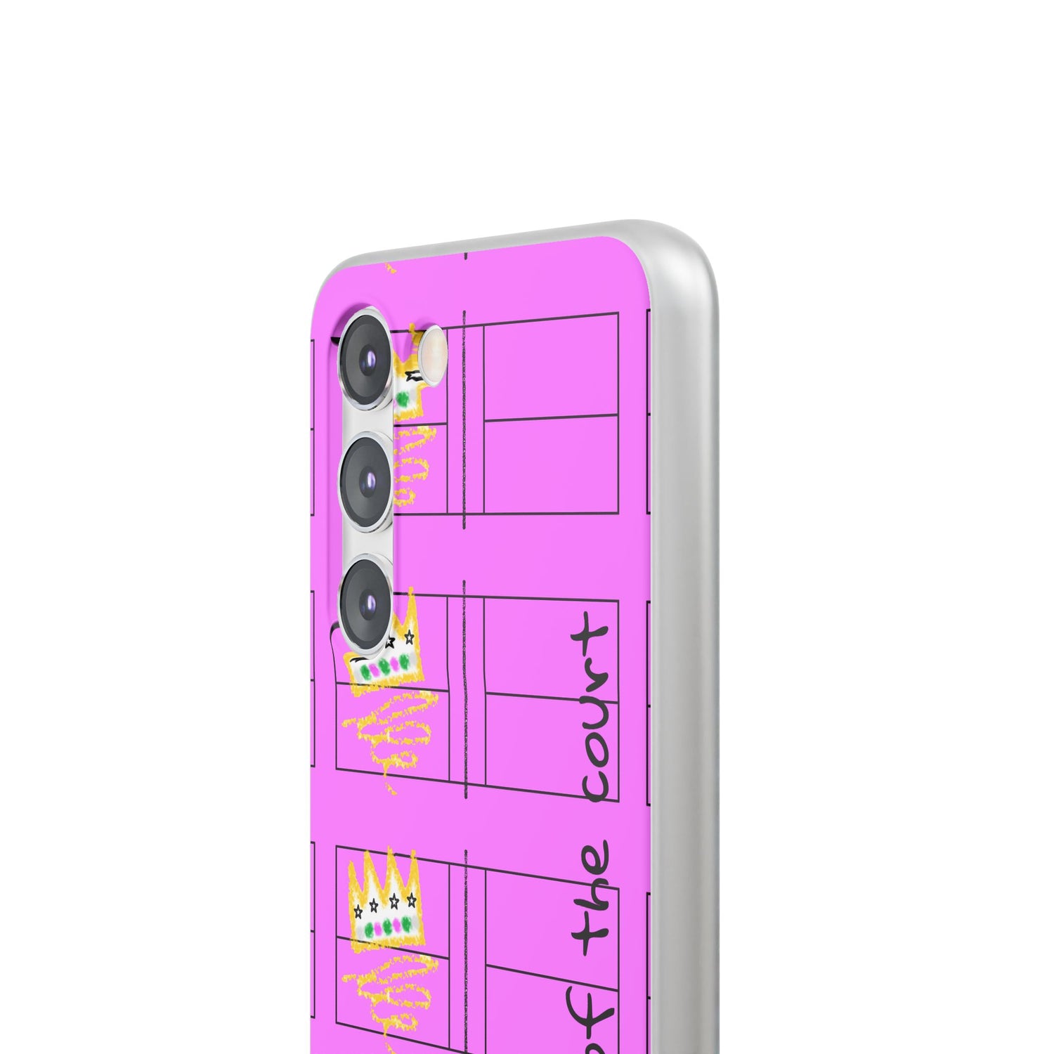 Pickleball Queen of the Court Pink Flexi Android Samsung Phone Case - Stylish Phone Protection for Fashion-Forward Individuals