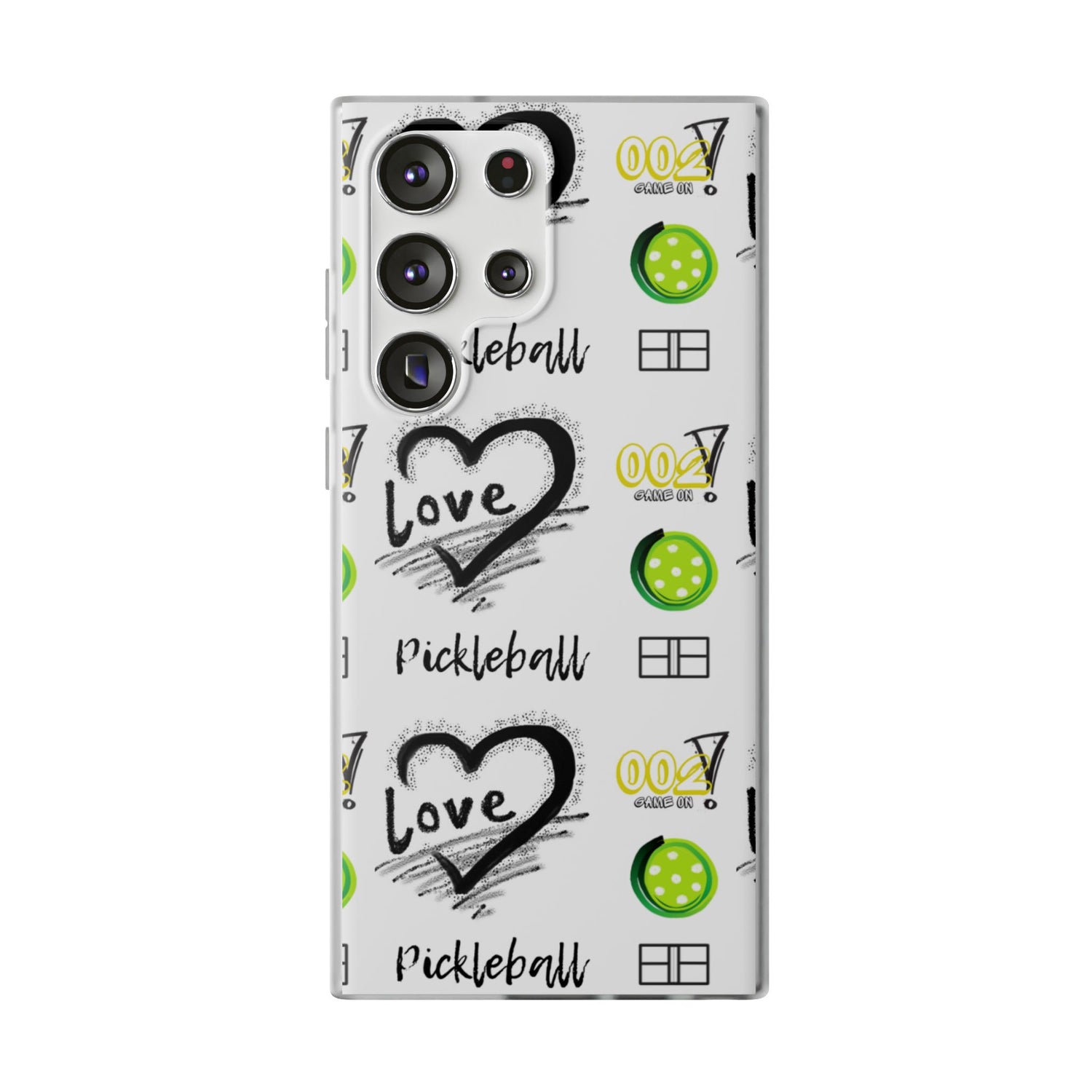 Pickleball Love Flexi Android Samsung Phone Case - Stylish Phone Protection for Fashion-Forward Individuals