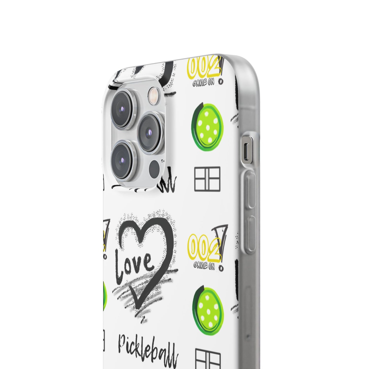 Pickleball Love Flexi iPhone Case - Stylish Phone Protection for Fashion-Forward Individuals