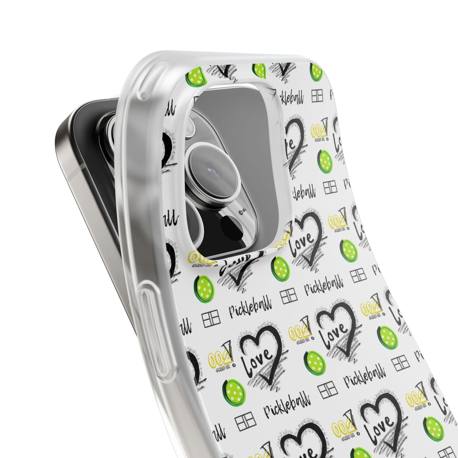 Pickleball Love Flexi iPhone Case - Stylish Phone Protection for Fashion-Forward Individuals