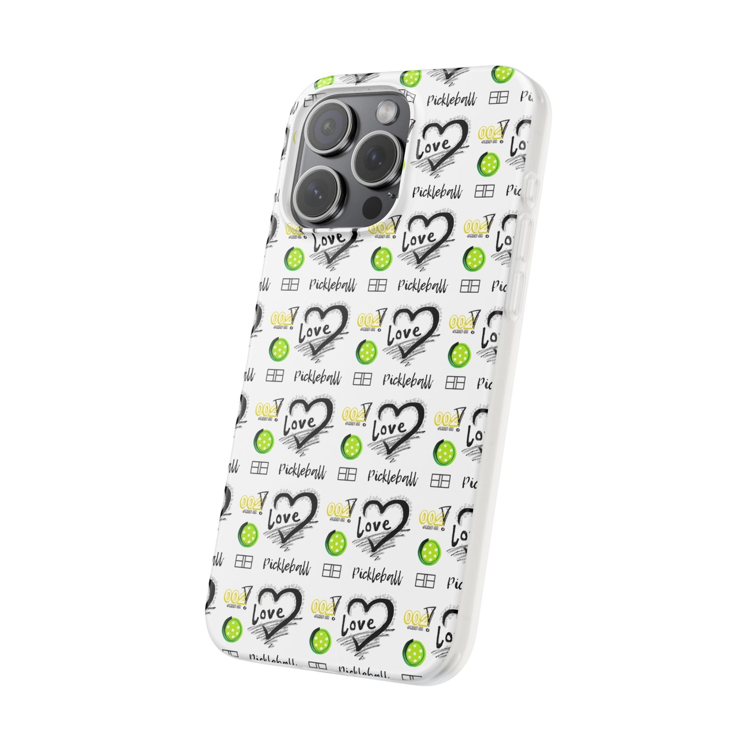 Pickleball Love Flexi iPhone Case - Stylish Phone Protection for Fashion-Forward Individuals