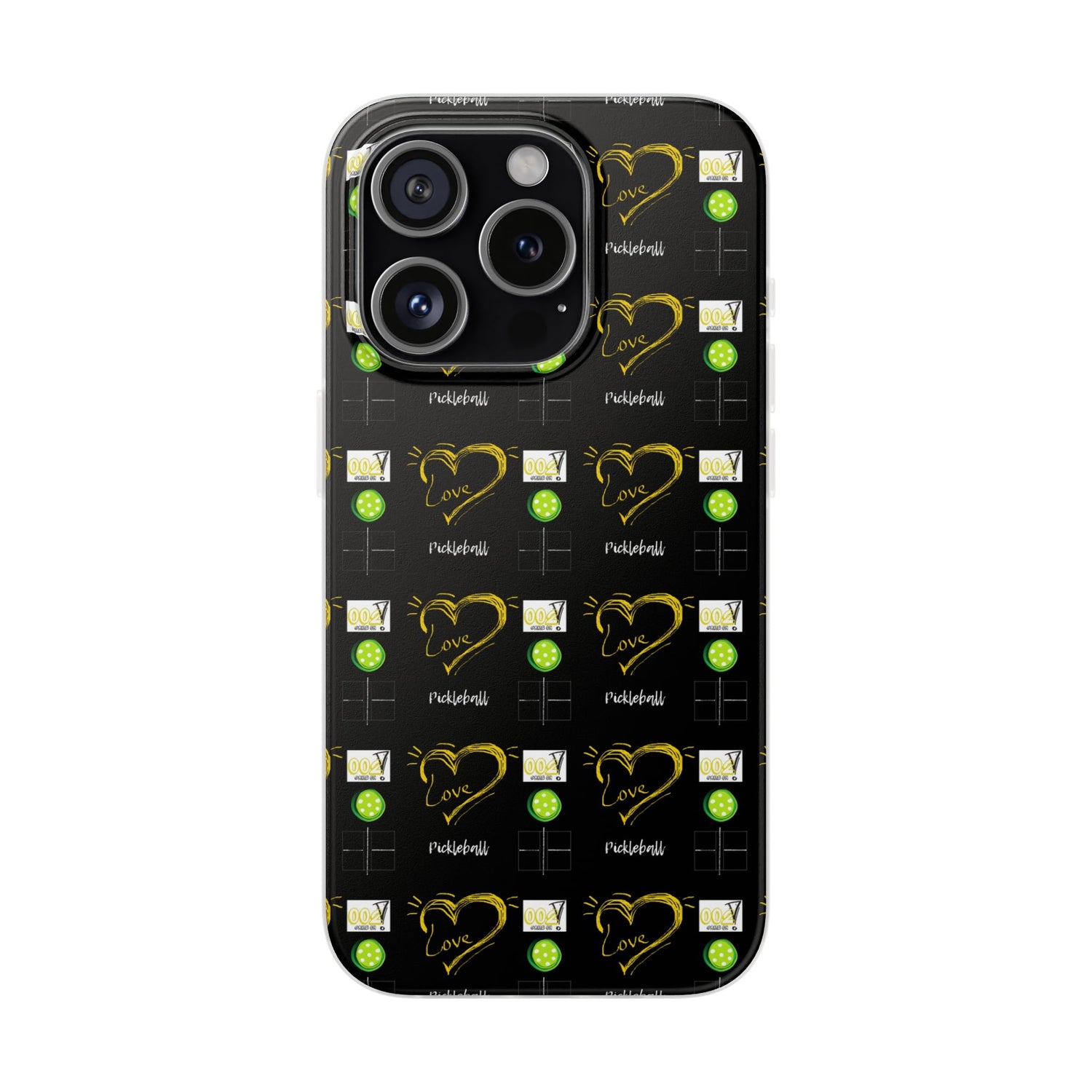 Pickleball Love Flexi iPhone Case - Stylish Phone Protection for Fashion-Forward Individuals