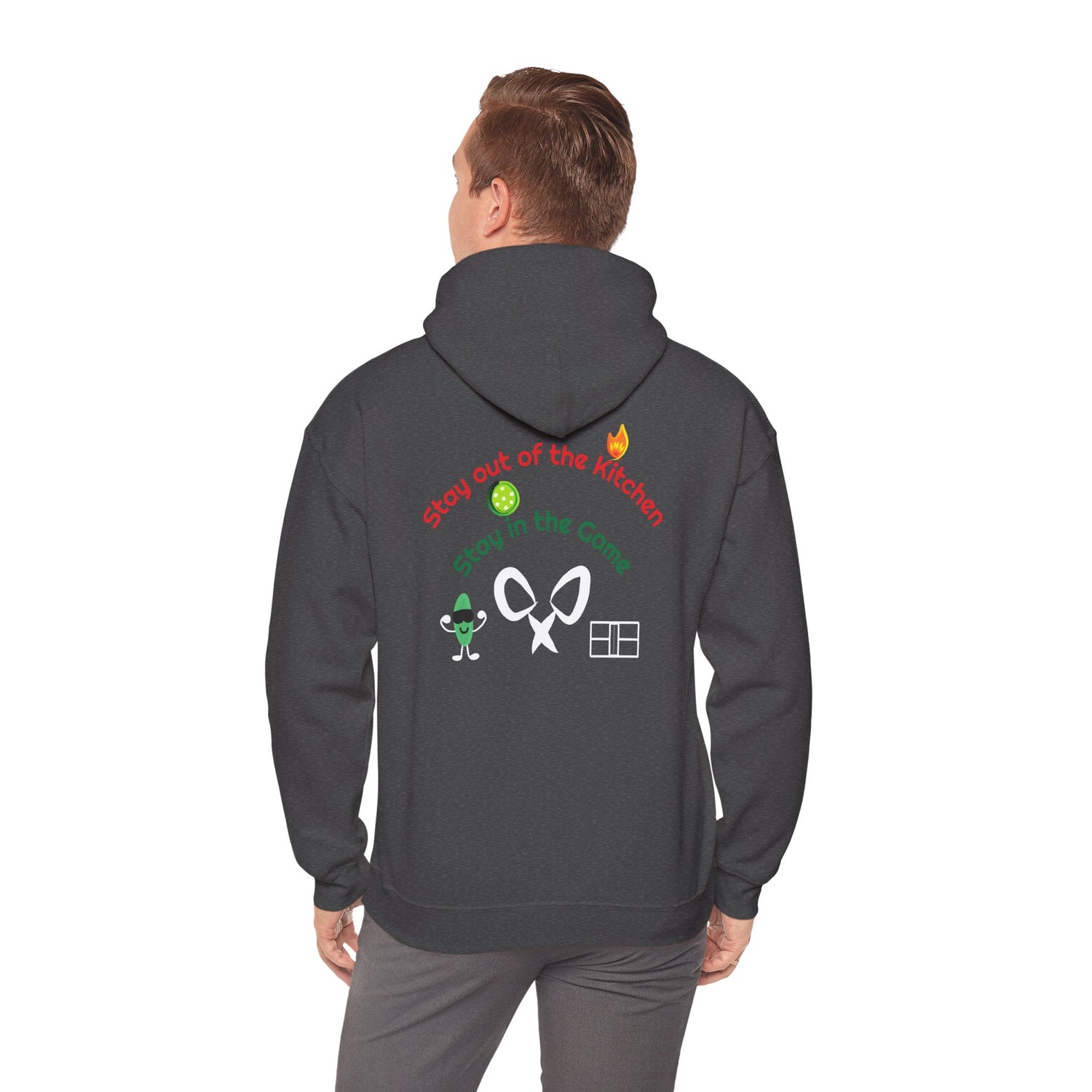 Unisex Pickleball Hoodie Sweatshirt - Stay out of the Kitchen, Stay in the Game Design