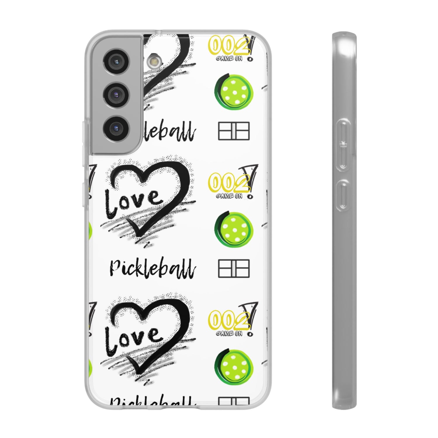 Pickleball Love Flexi Android Samsung Phone Case - Stylish Phone Protection for Fashion-Forward Individuals