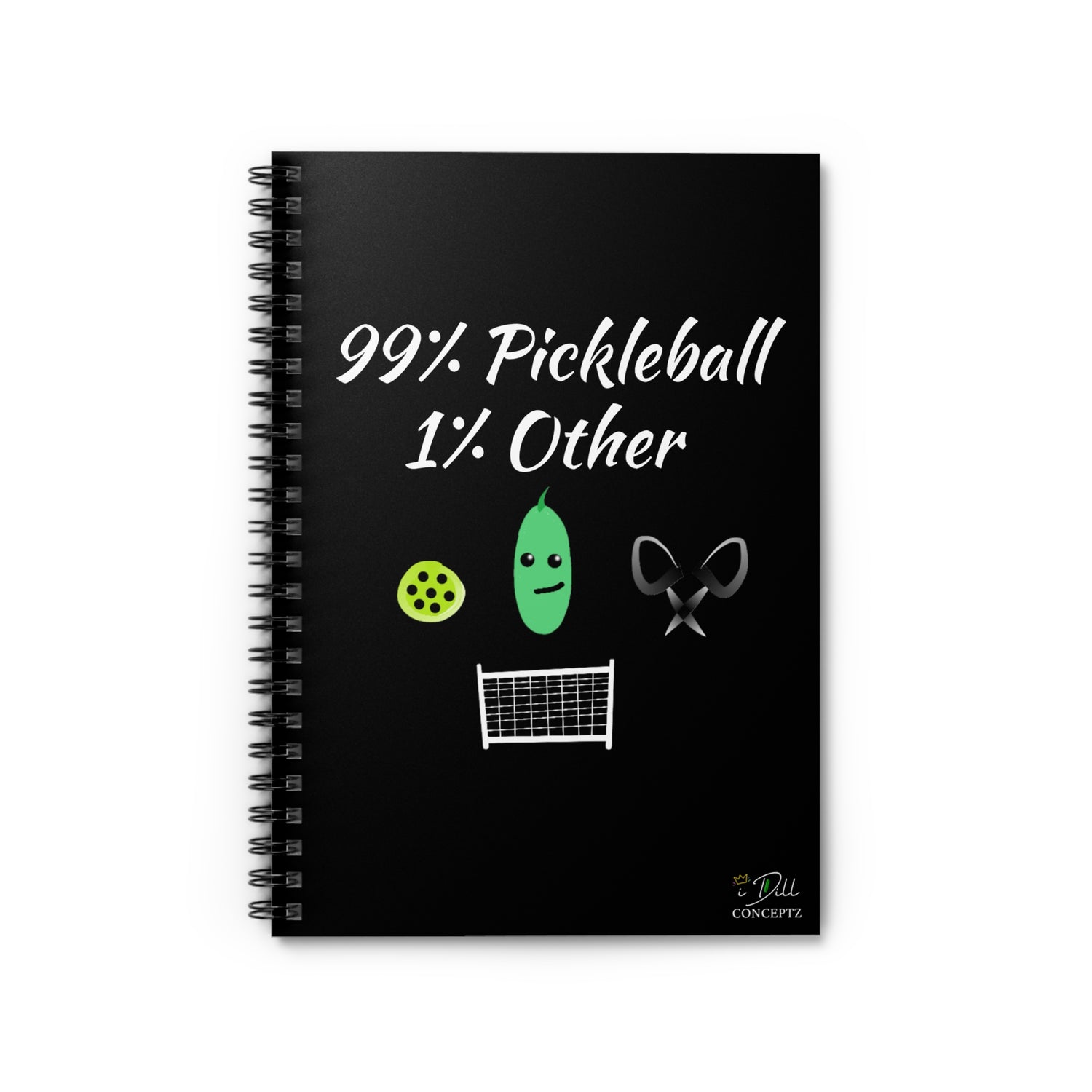 Pickleball Notebook - Ruled Line - '99% Pickleball 1% Other' Design