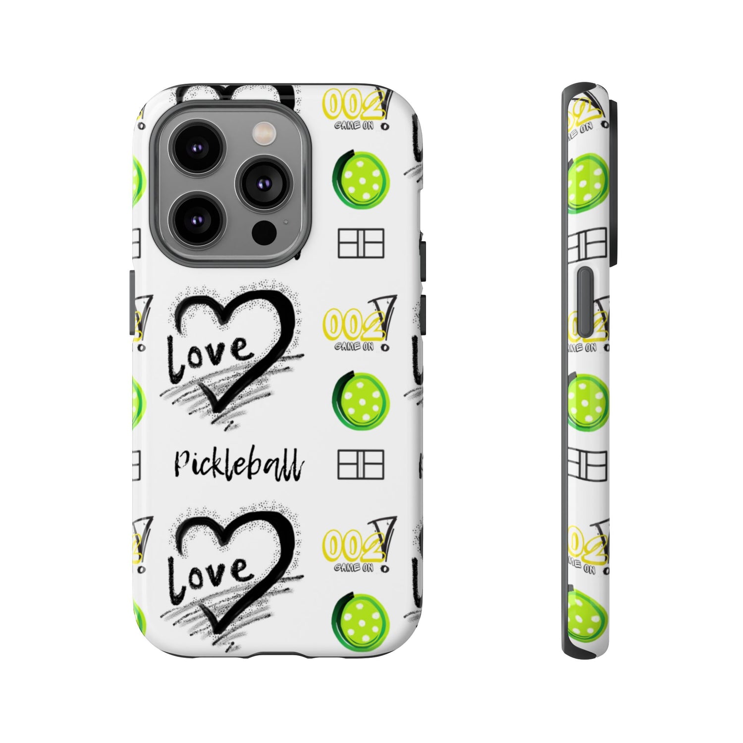 Pickleball Love Tough iPhone Case - Fun & Durable Sport Accessory