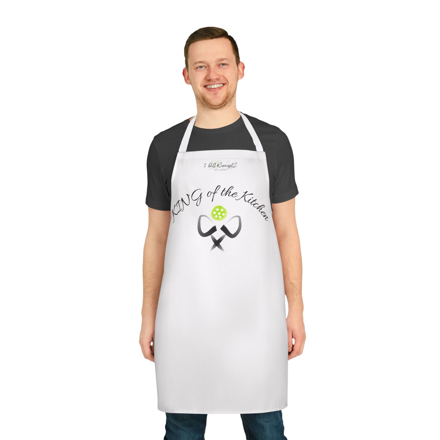 Apron - Pickleball King of the Kitchen Design - Gift for Cooking Enthusiast