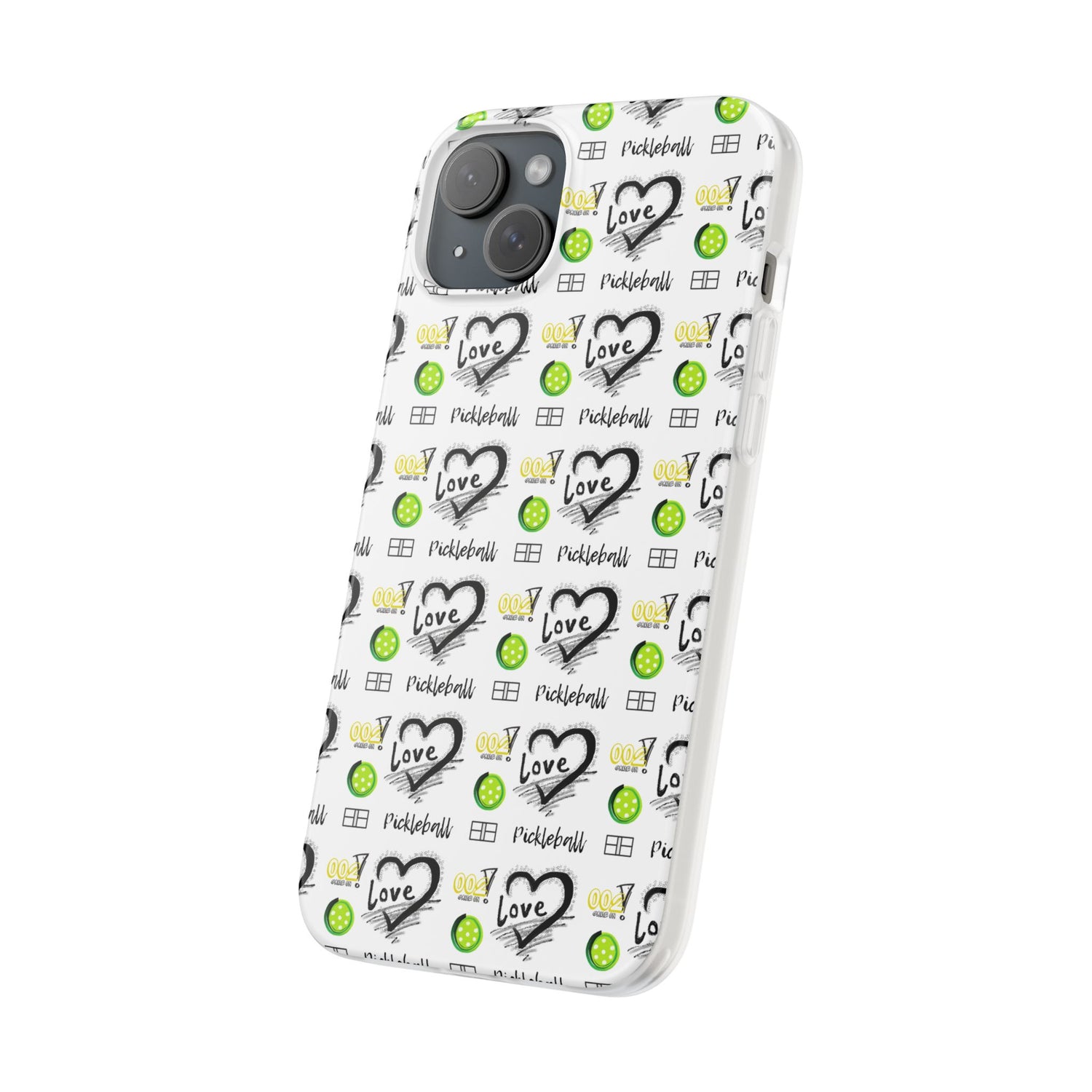Pickleball Love Flexi iPhone Case - Stylish Phone Protection for Fashion-Forward Individuals