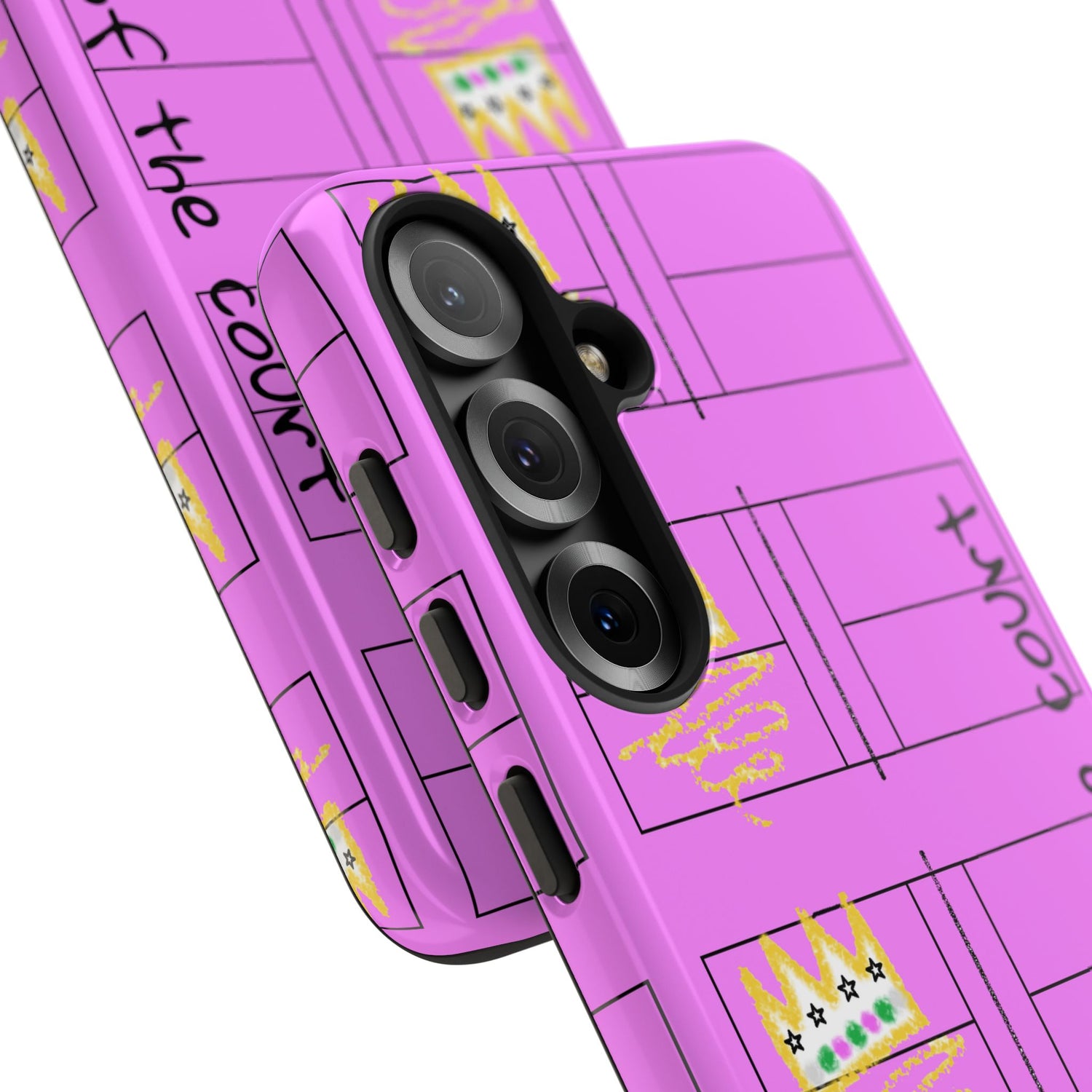 Pickleball Queen of the Court Pink Tough Android Samsung Phone Case - Fun & Durable Sport Accessory