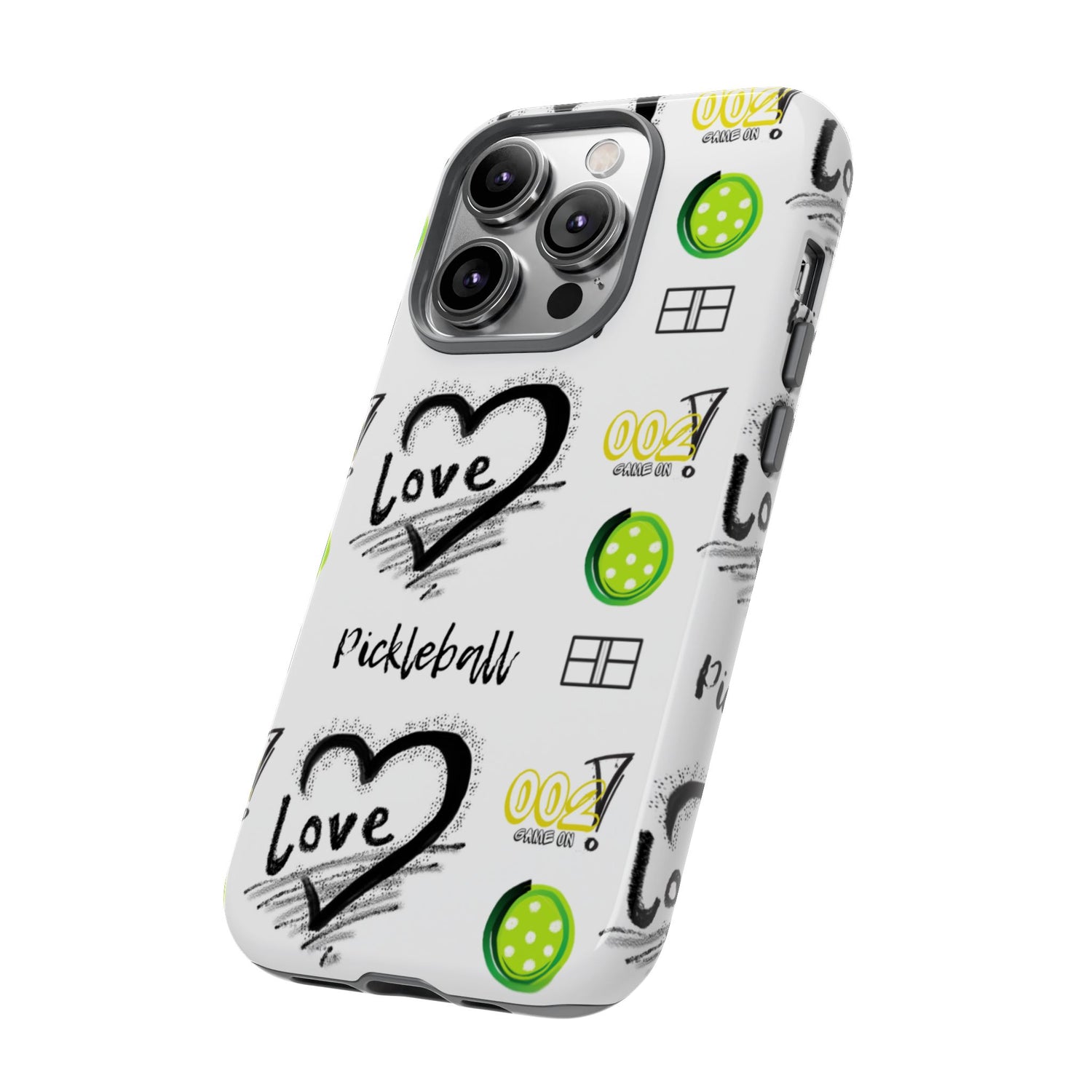 Pickleball Love Tough iPhone Case - Fun & Durable Sport Accessory