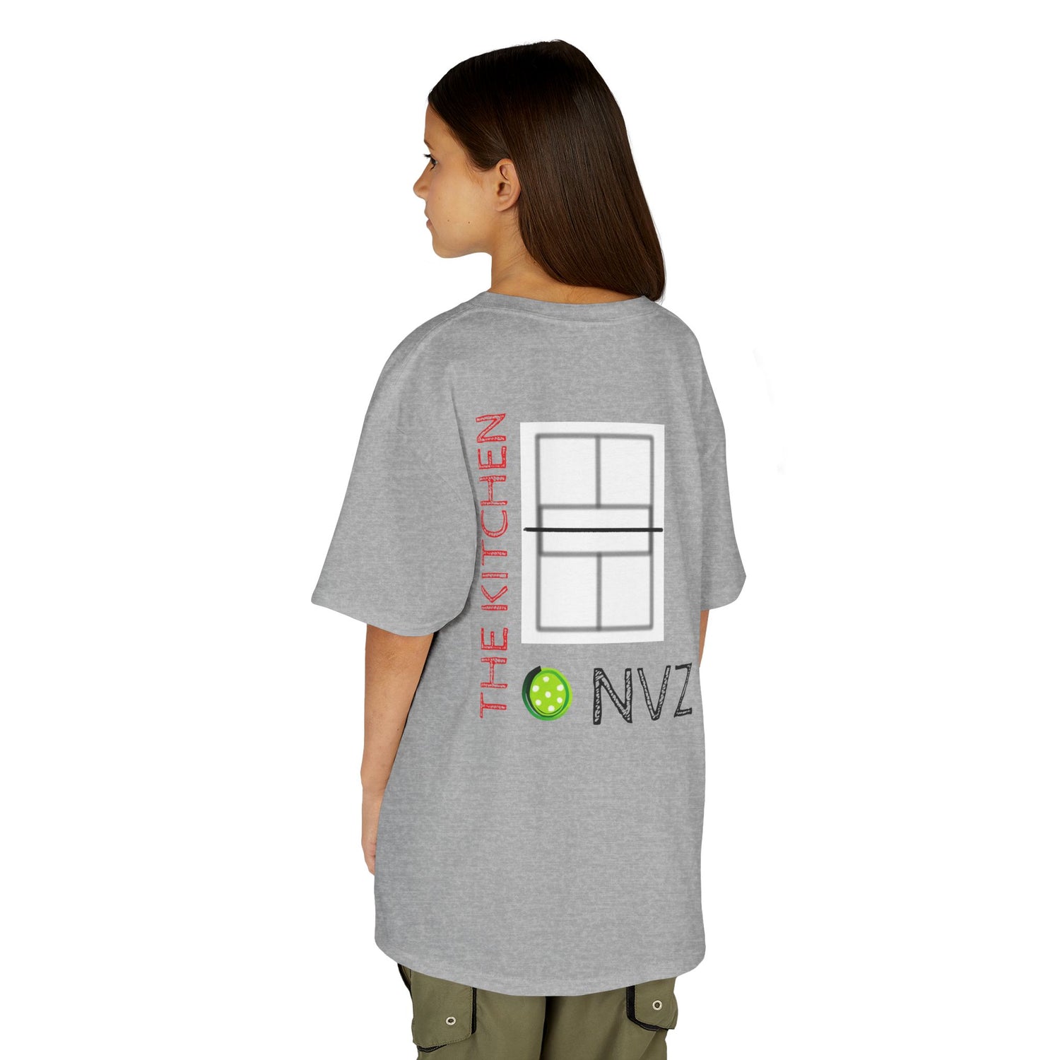 Kids NVZ Kitchen Pickleball Tee - Fun & Sporty Cotton T-Shirt for Young Athletes