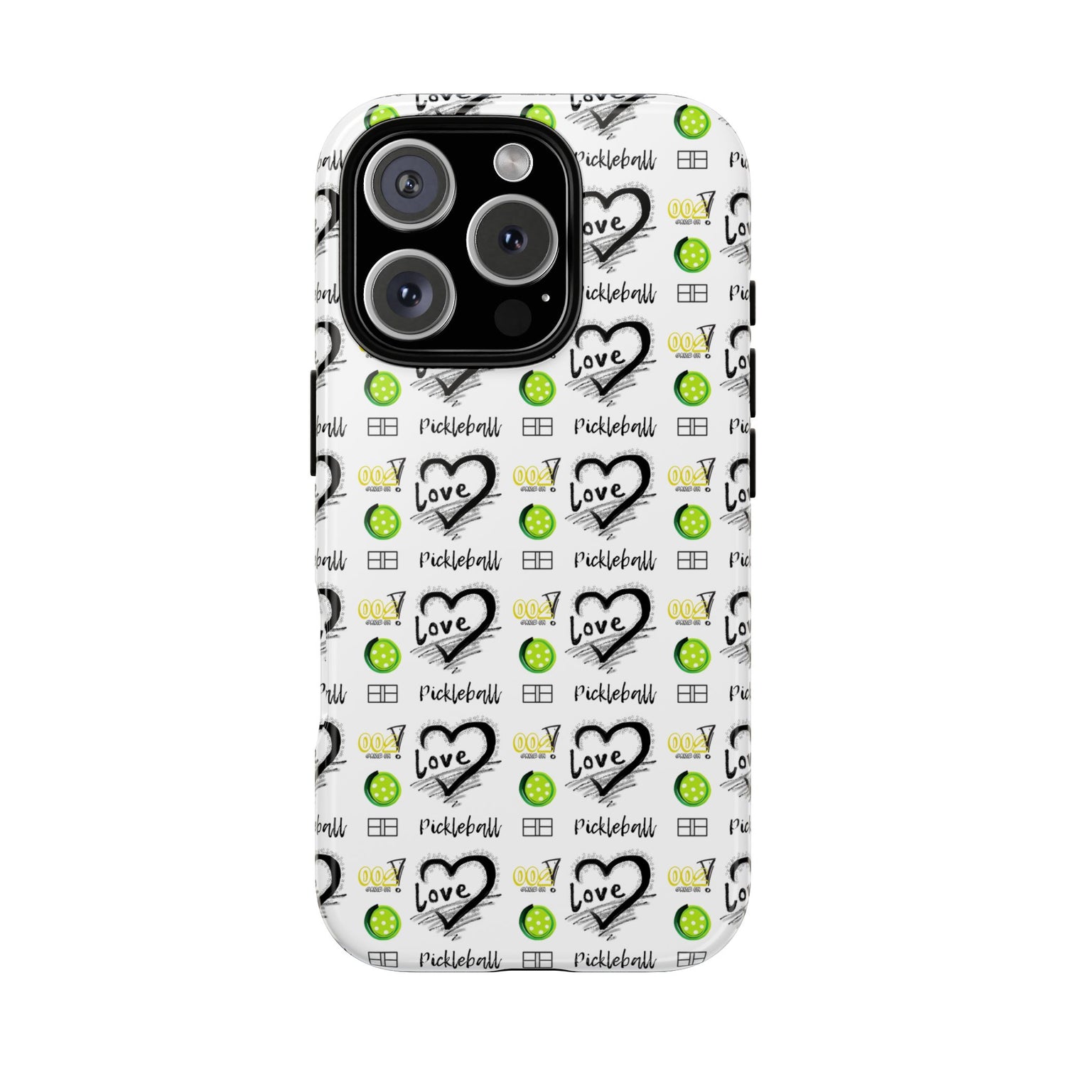 Pickleball Love Tough iPhone Case - Fun & Durable Sport Accessory
