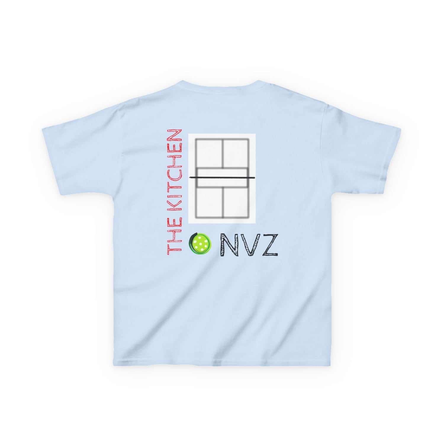 Kids NVZ Kitchen Pickleball Tee - Fun & Sporty Cotton T-Shirt for Young Athletes