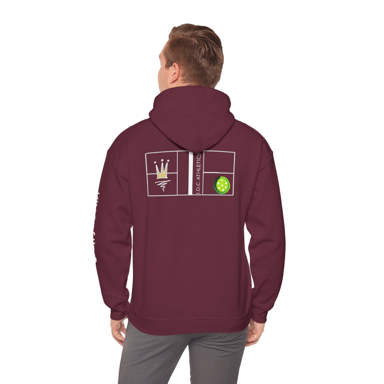 Pickleball Hoodie - King of the Court Design - Men's Sweatshirt