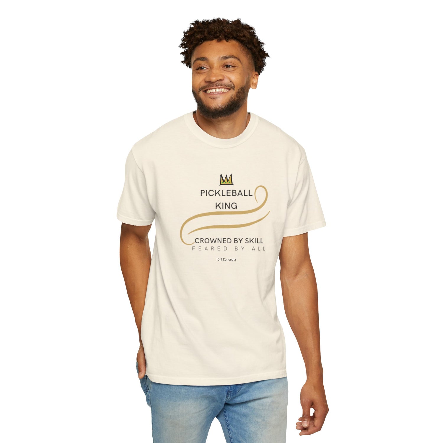 King of the Court Pickleball T-Shirt Apparel - Casual Graphic Tee for Men - Sports Lovers