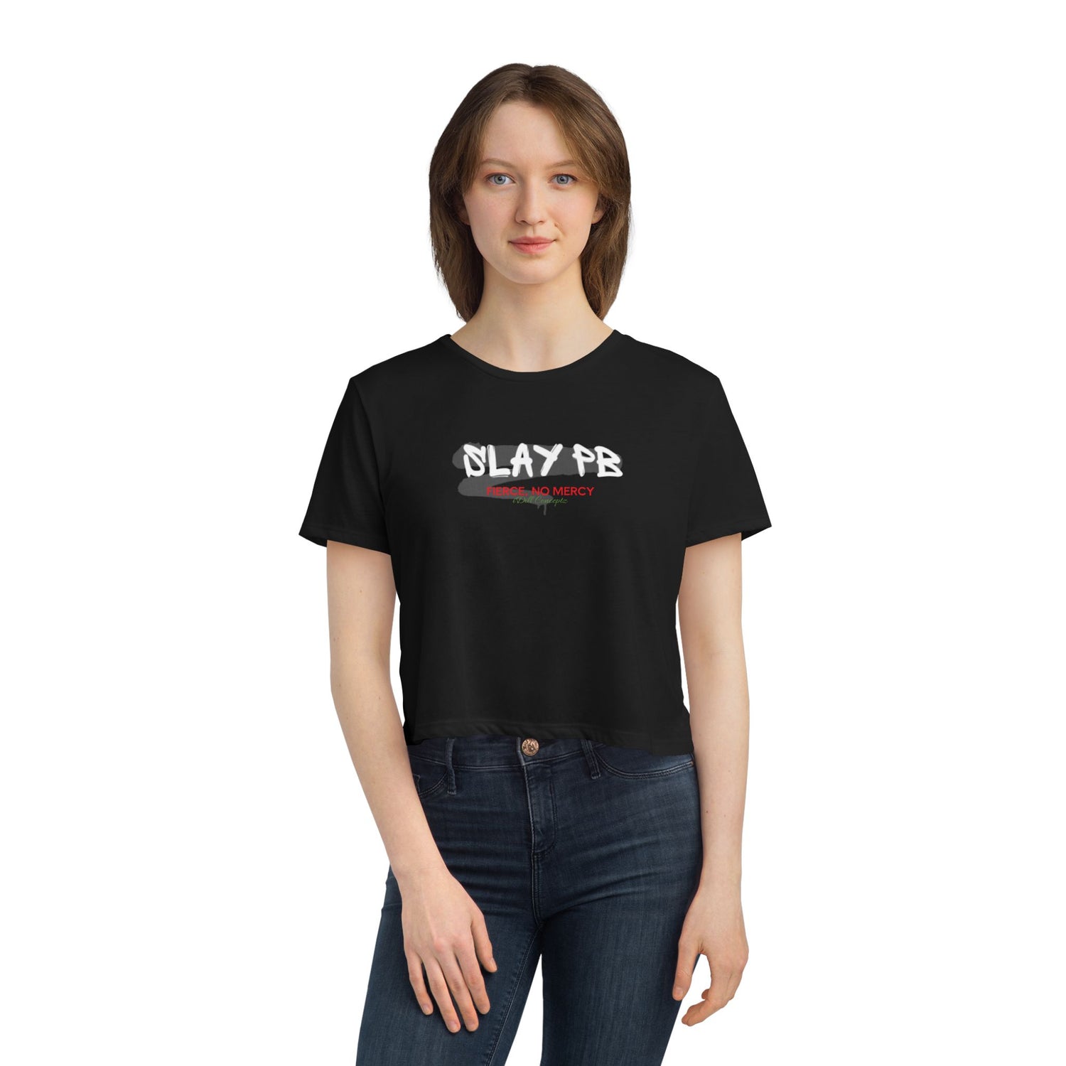 Women's Slay PB - Fierce, No Mercy Pickleball Design - Women's Crop Top Apparel
