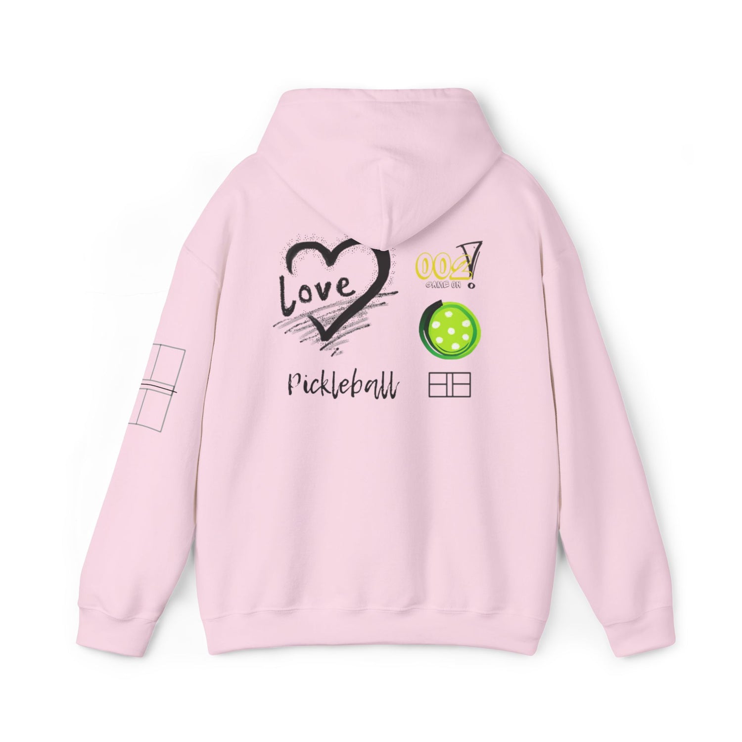 Unisex Pickleball Hoodie Sweatshirt Apparel - LOVE Pickleball