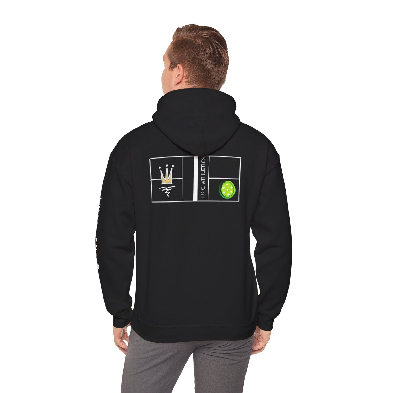 Pickleball Hoodie - King of the Court Design - Men's Sweatshirt