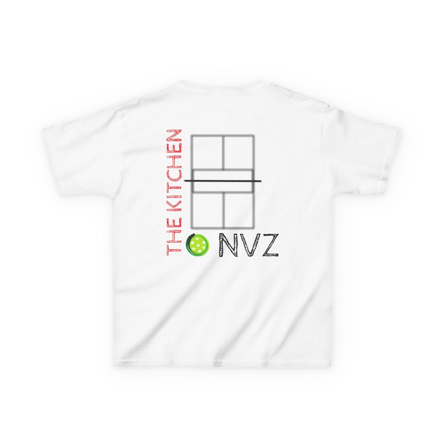 Kids NVZ Kitchen Pickleball Tee - Fun & Sporty Cotton T-Shirt for Young Athletes