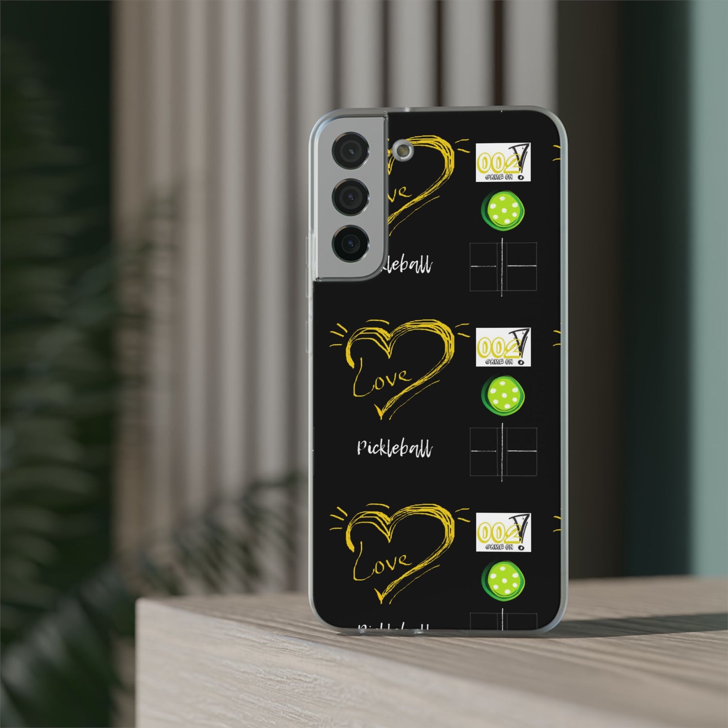 Pickleball Love Flexi Android Samsung Phone Case - Pickleball Phone Case