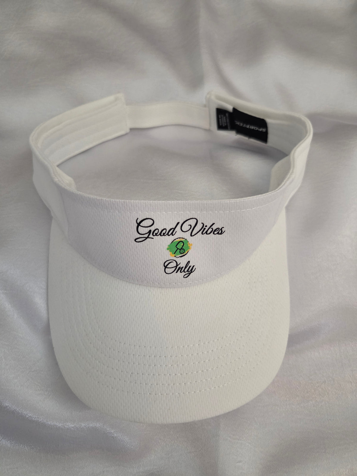 Good Vibes Only - Pickleball Visor - WHITE