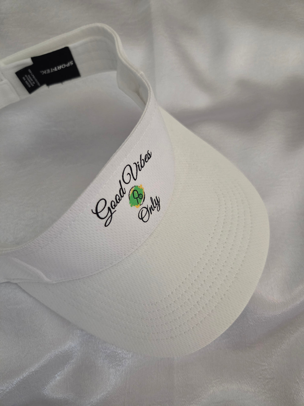 Good Vibes Only - Pickleball Visor - WHITE