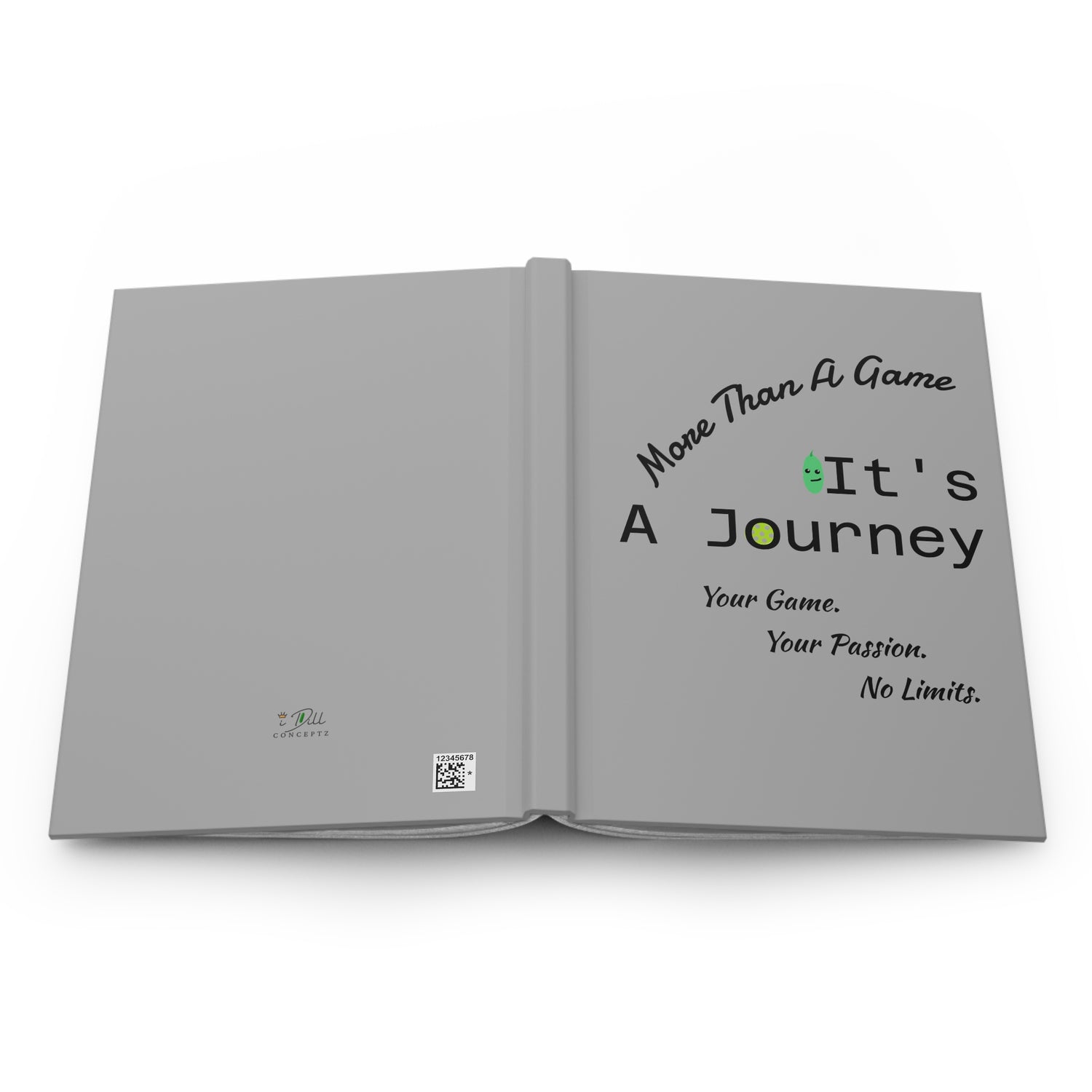 Pickleball Hardcover Journal Matte - 'More Than A Game It's A Journey' Design - Enthusiast Gift & Present