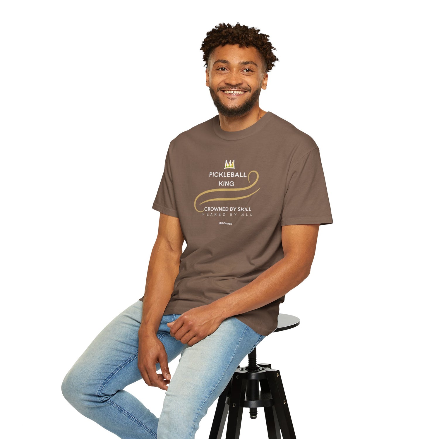 King of the Court Pickleball T-Shirt Apparel - Casual Graphic Tee for Men - Sports Lovers