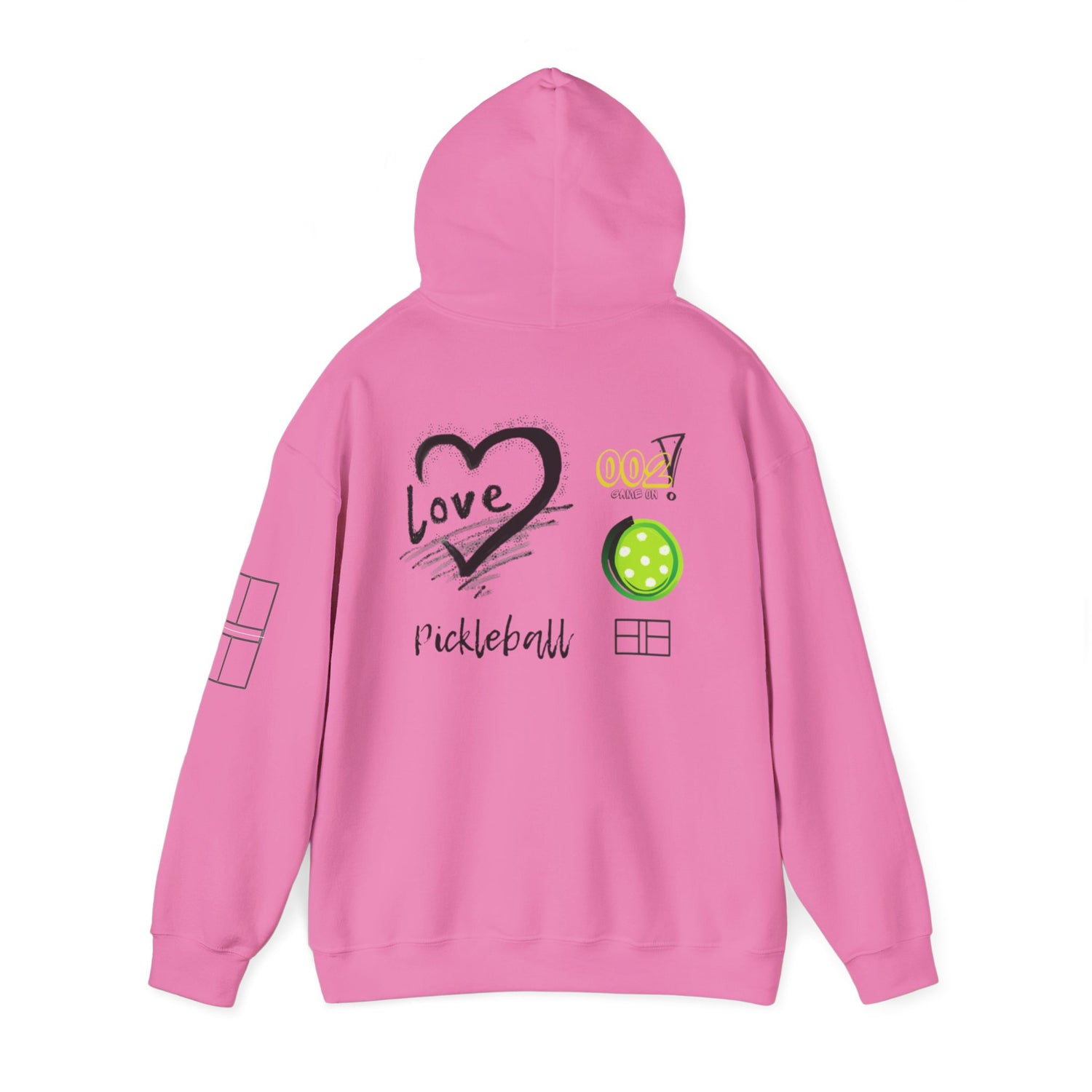 Unisex Pickleball Hoodie Sweatshirt Apparel - LOVE Pickleball