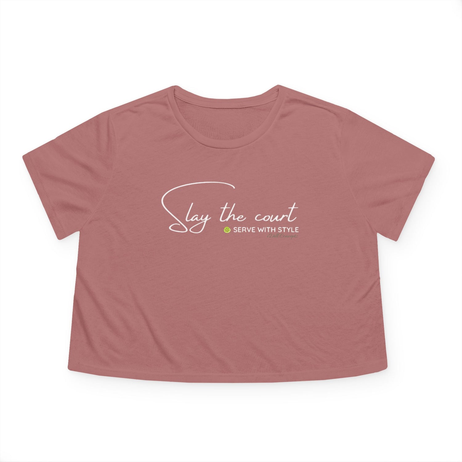 Women's Crop Tee - Pickleball Slay the Court Serve with Style Design