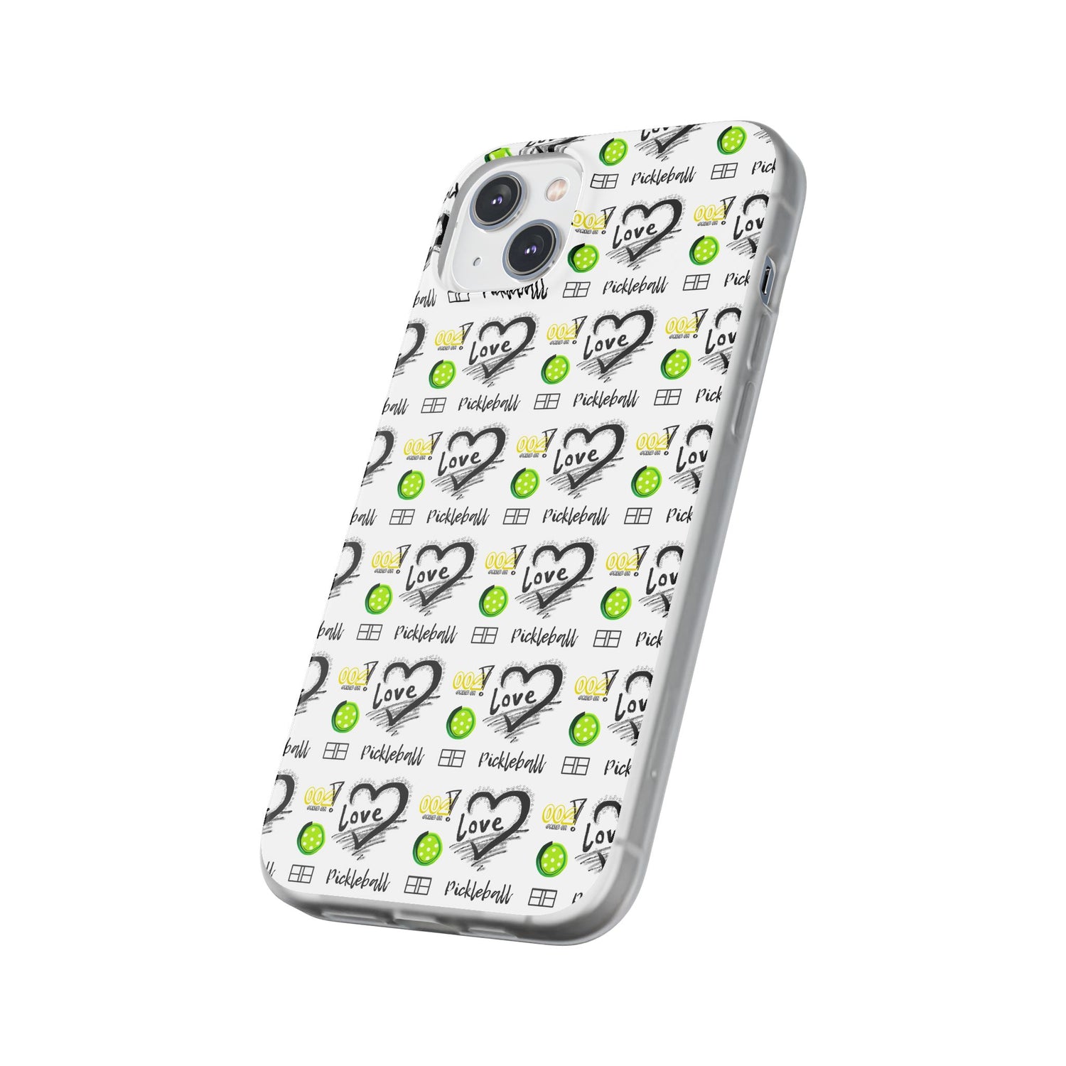 Pickleball Love Flexi iPhone Case - Stylish Phone Protection for Fashion-Forward Individuals