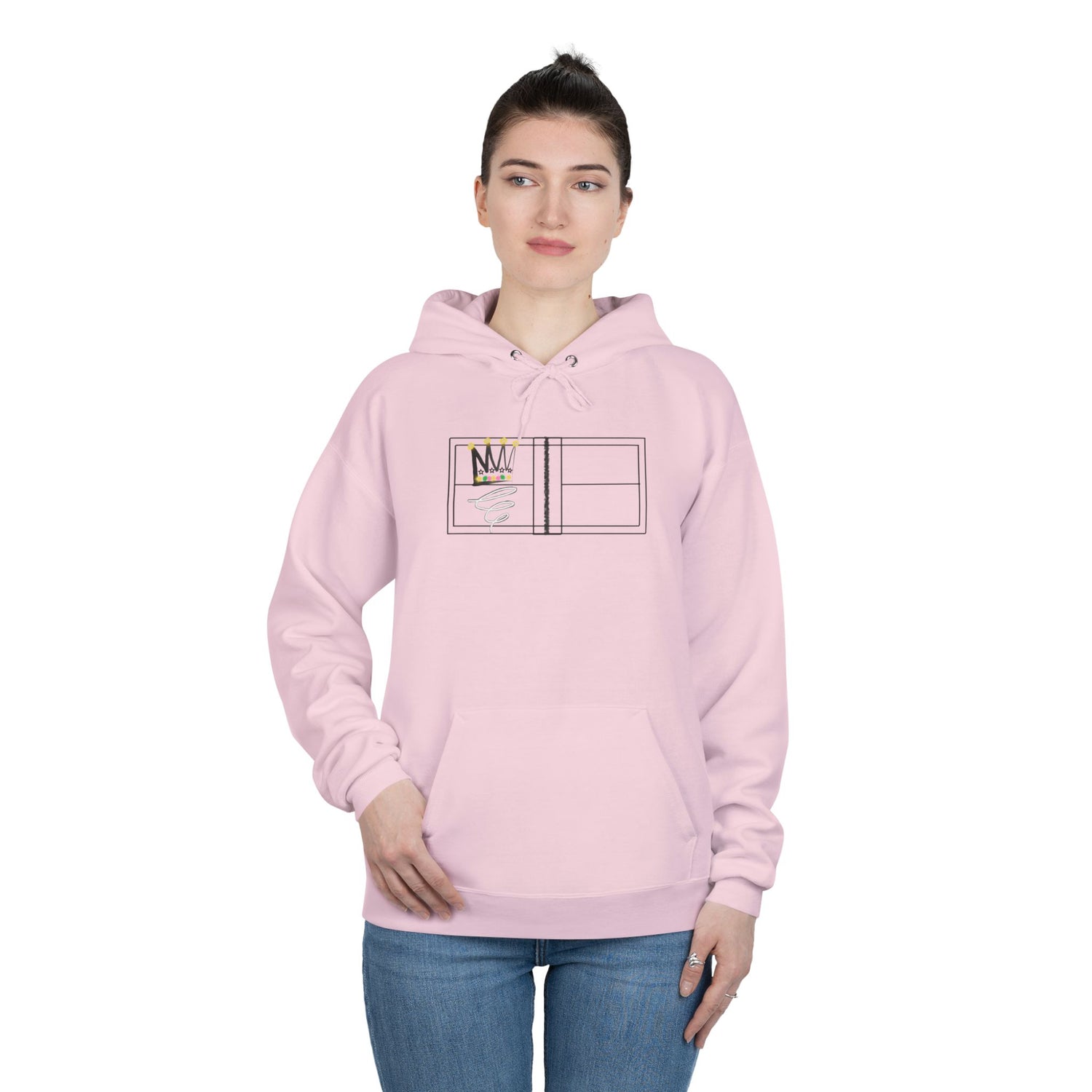Pickleball Queen of the Court Design - EcoSmart Hoodie Sweatshirt for Women