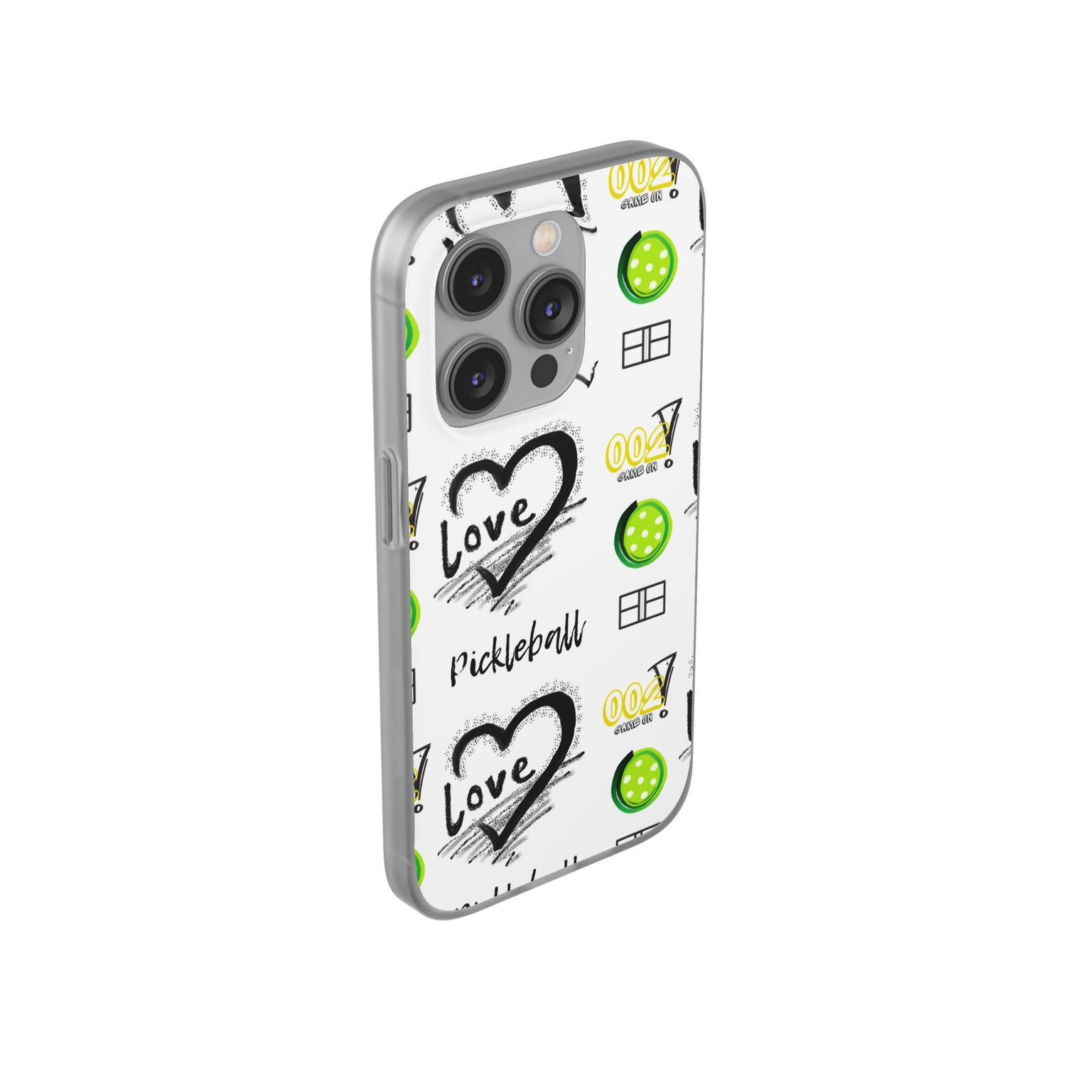 Pickleball Love Flexi iPhone Case - Stylish Phone Protection for Fashion-Forward Individuals