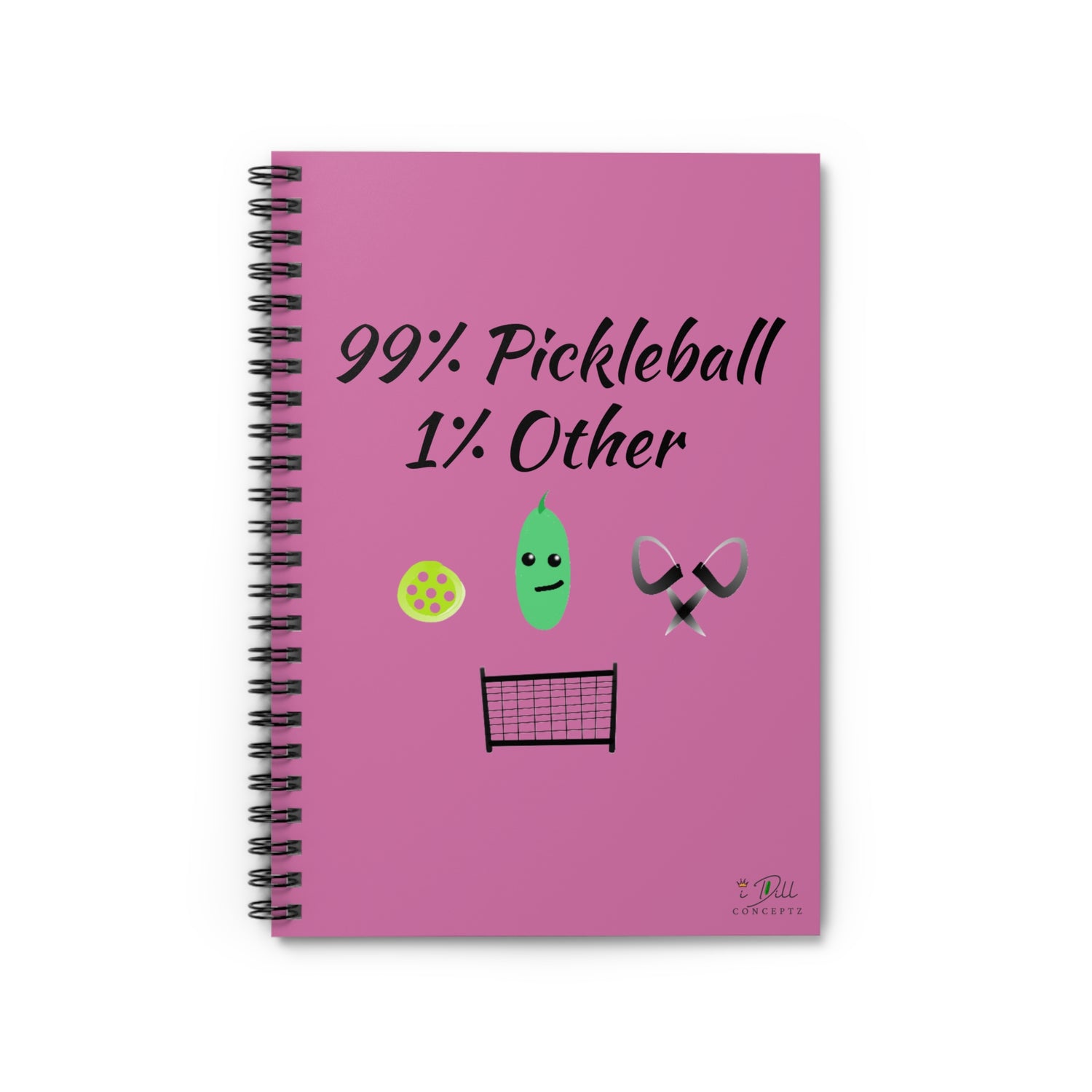 Pickleball Notebook - Ruled Line - '99% Pickleball 1% Other' Design