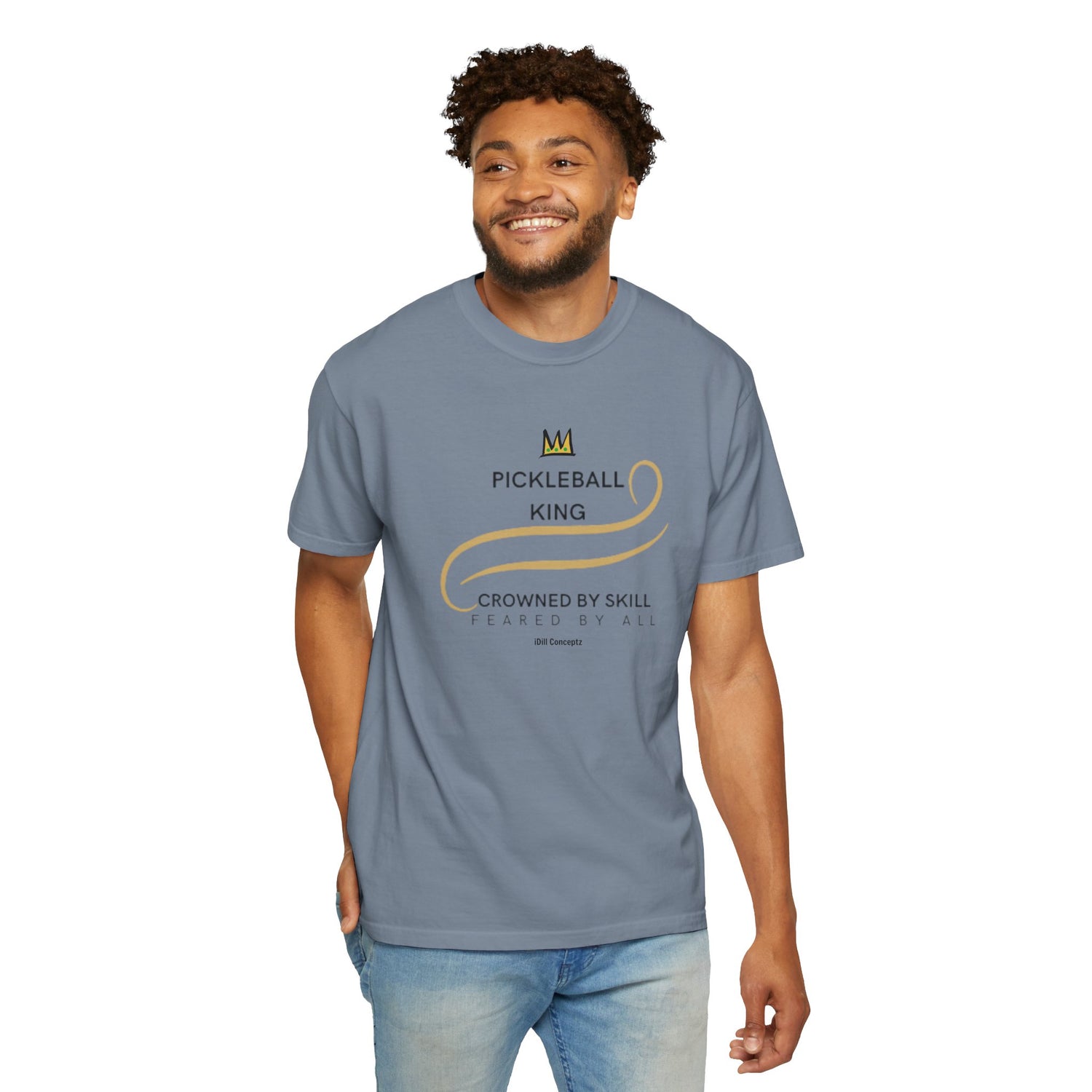 King of the Court Pickleball T-Shirt Apparel - Casual Graphic Tee for Men - Sports Lovers