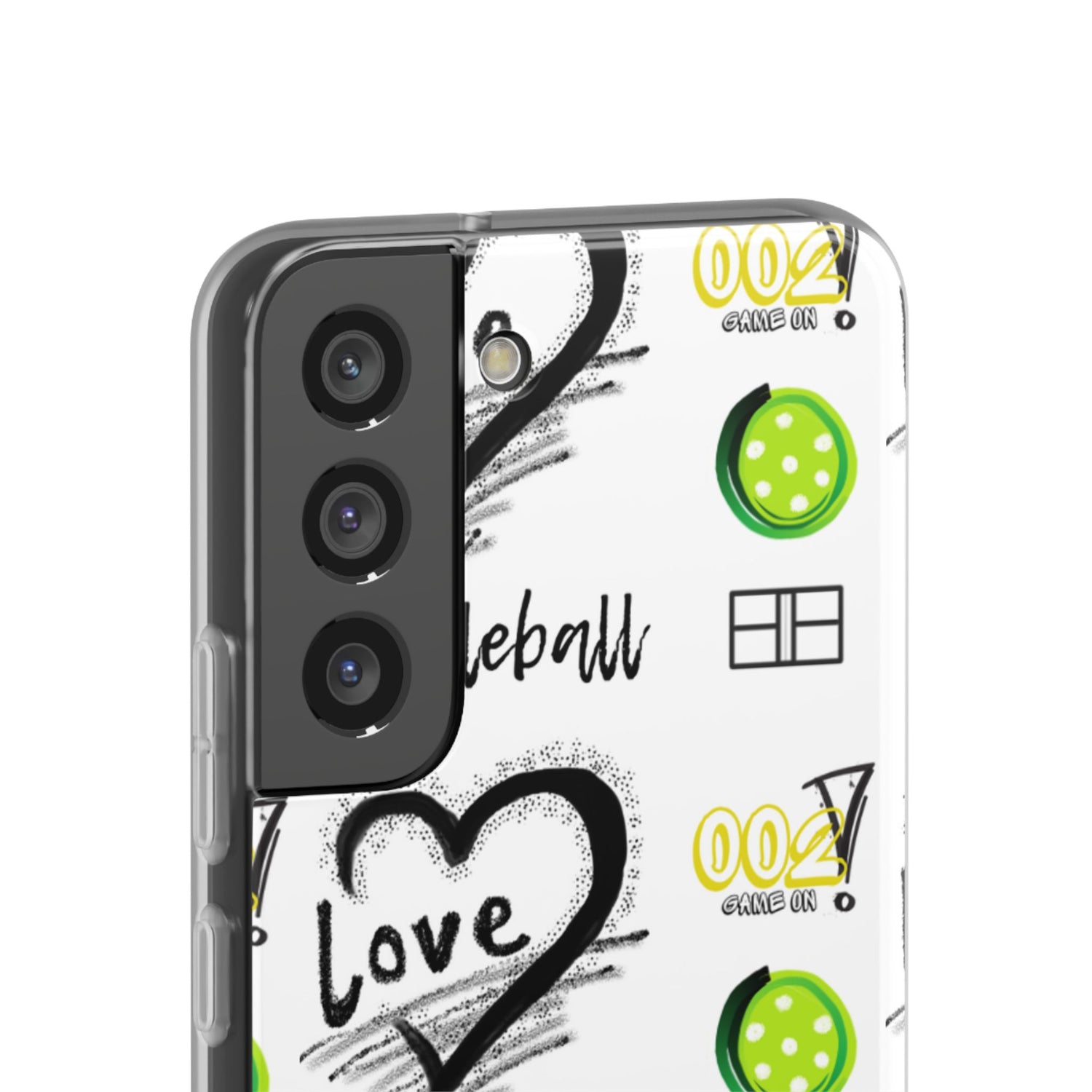 Pickleball Love Flexi Android Samsung Phone Case - Stylish Phone Protection for Fashion-Forward Individuals