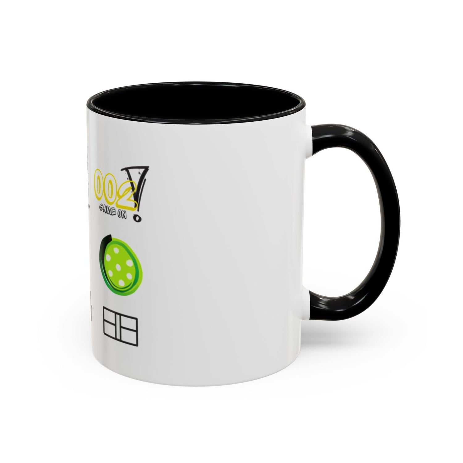 Pickleball Love Accent Coffee Mug - Fun Sports Gift (11oz & 15oz)