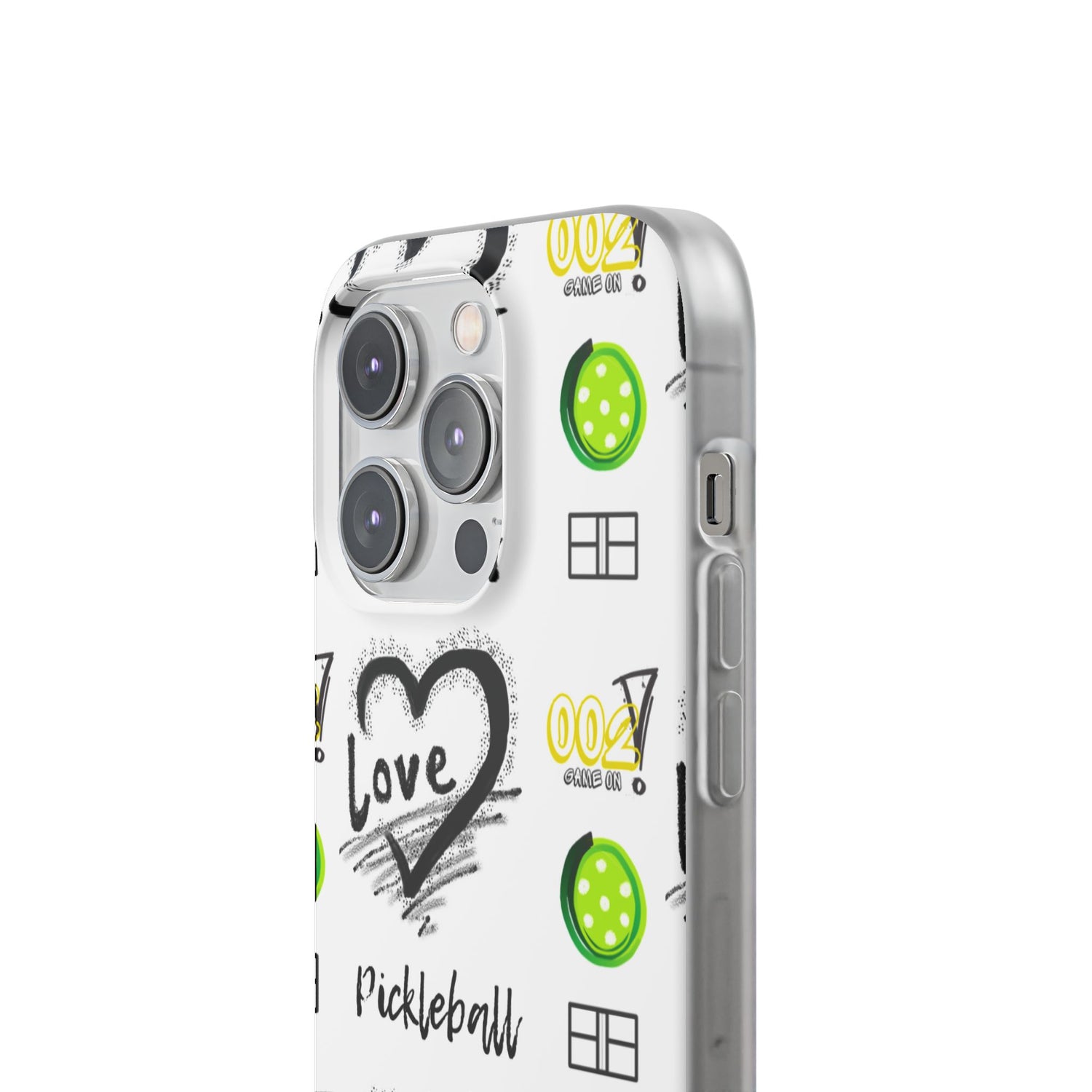 Pickleball Love Flexi iPhone Case - Stylish Phone Protection for Fashion-Forward Individuals